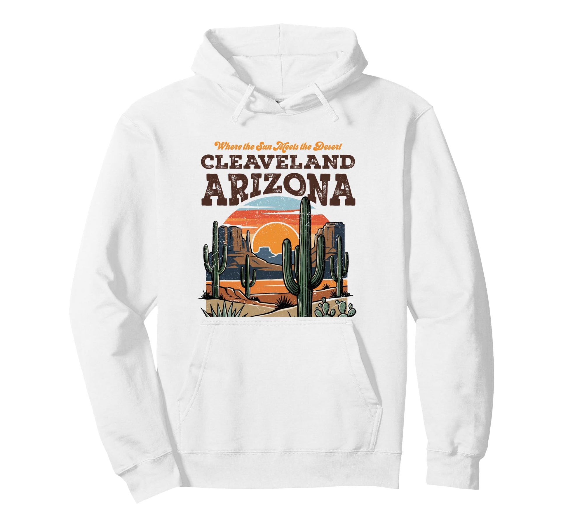 Cleaveland Az Southwest Desert Hoodie - Minimalist Print for Adults - T-Shirt, Sweatshirt, Hoodie