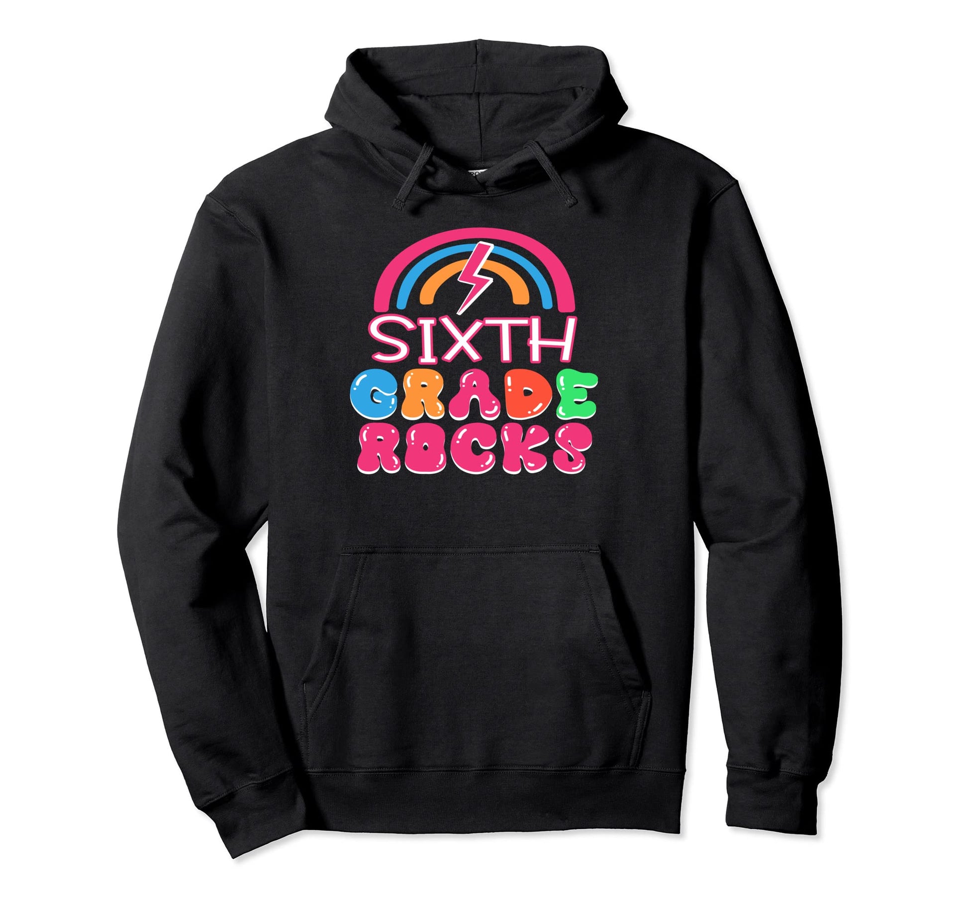 Sixth Grade Rocks Groovy Sixth Grade Hoodie - Trendy Graphic Men Women - T-Shirt, Sweatshirt, Hoodie