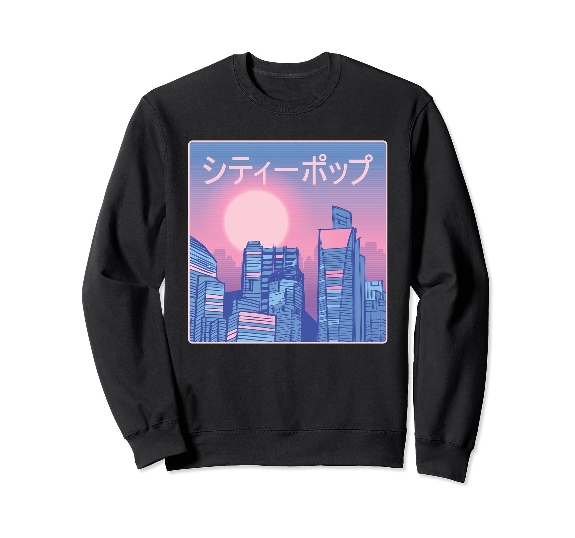 Japan Vaporwave Japanese Aesthetic Sweatshirt - Unique Graphic for Adults - T-Shirt, Sweatshirt, Hoodie