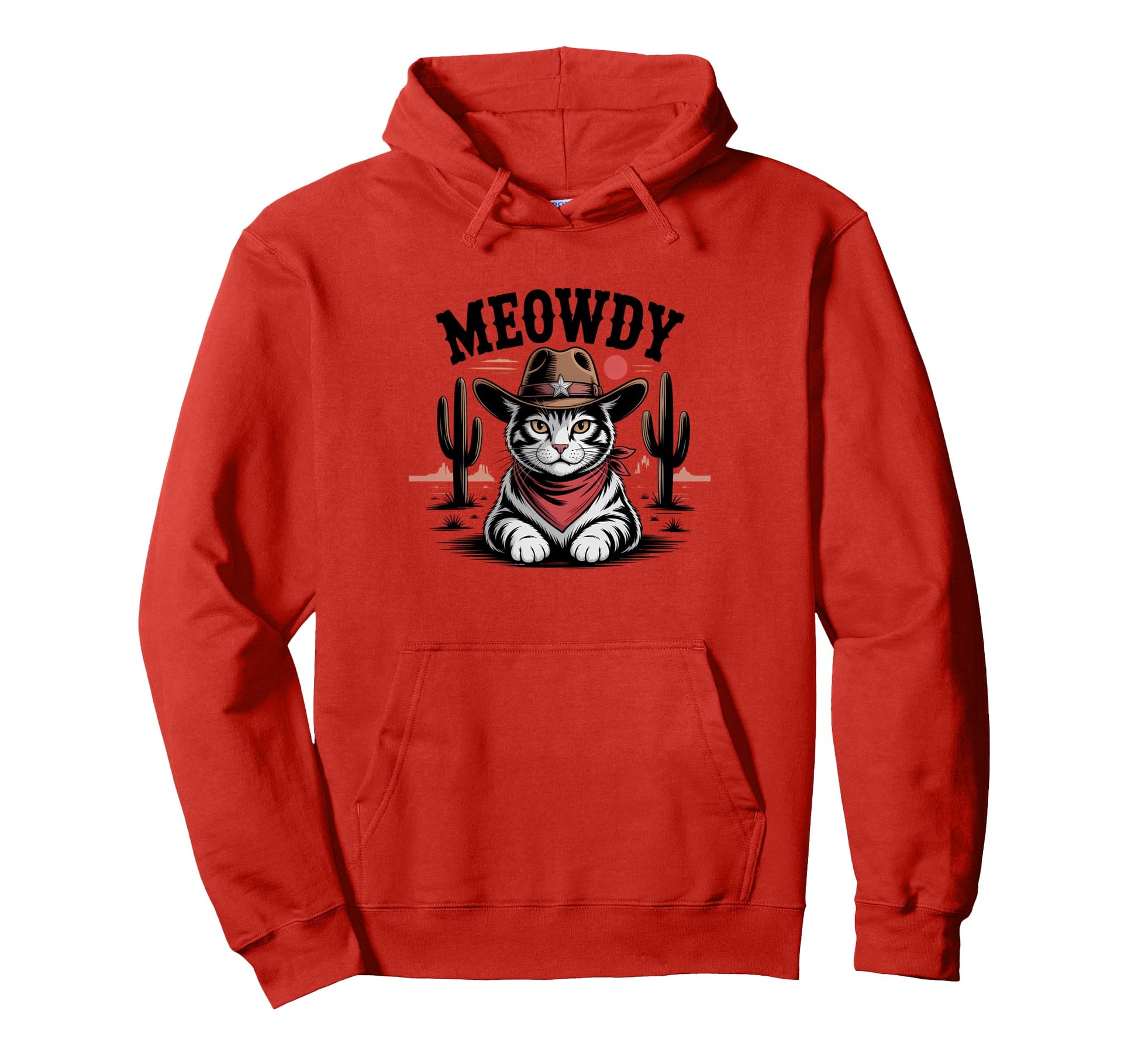 Meowdy Cat Cowboy Cat Western Country Hoodie - Streetwear Style Men Women - T-Shirt, Sweatshirt, Hoodie
