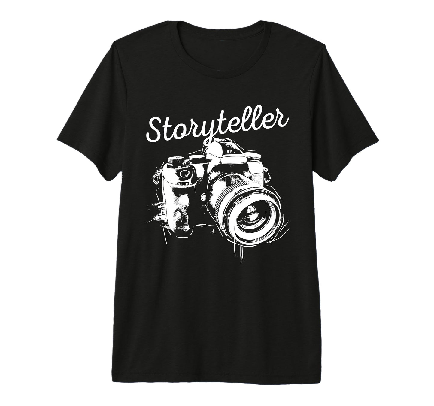 Photographer Storyteller Camera T-Shirt - Unique Graphic Men Women - T-Shirt, Sweatshirt, Hoodie