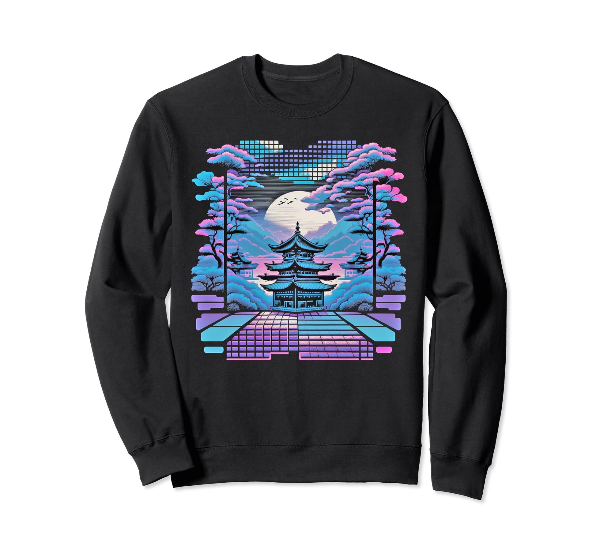 Futuristic Japan City Aesthetic Sweatshirt - Streetwear Style for Adults - T-Shirt, Sweatshirt, Hoodie