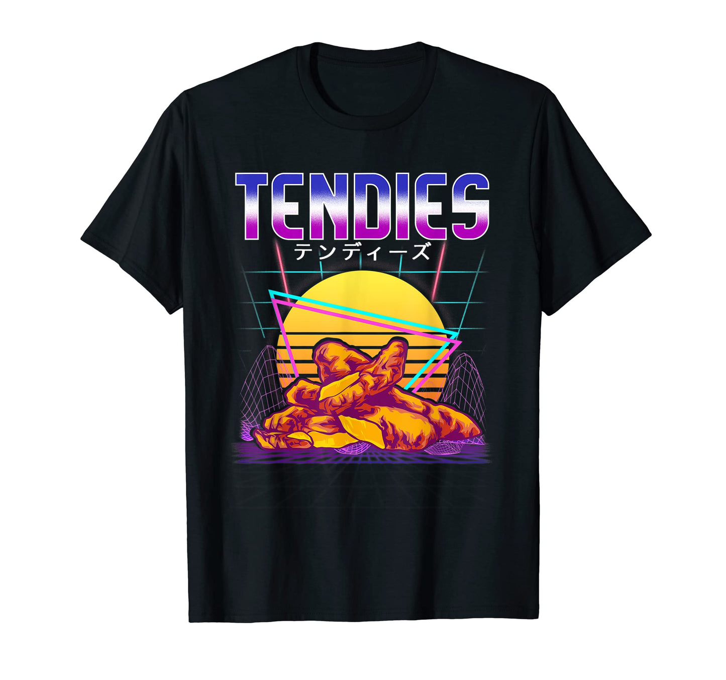 Vaporwave Chicken Tendies Aesthetic T-Shirt - Unique Graphic for Adults - T-Shirt, Sweatshirt, Hoodie