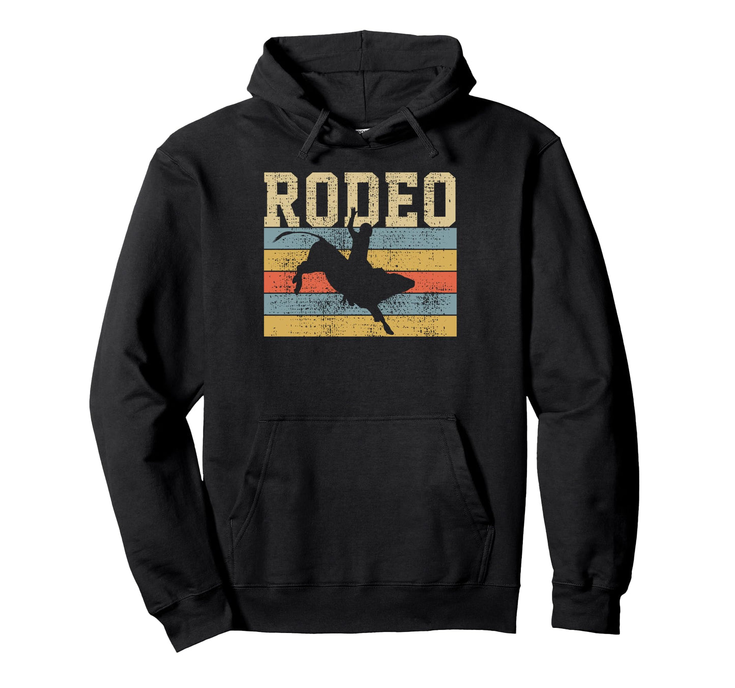 Rodeo Bull Riding Cowboy Western Hoodie - Unique Graphic Men Women - T-Shirt, Sweatshirt, Hoodie