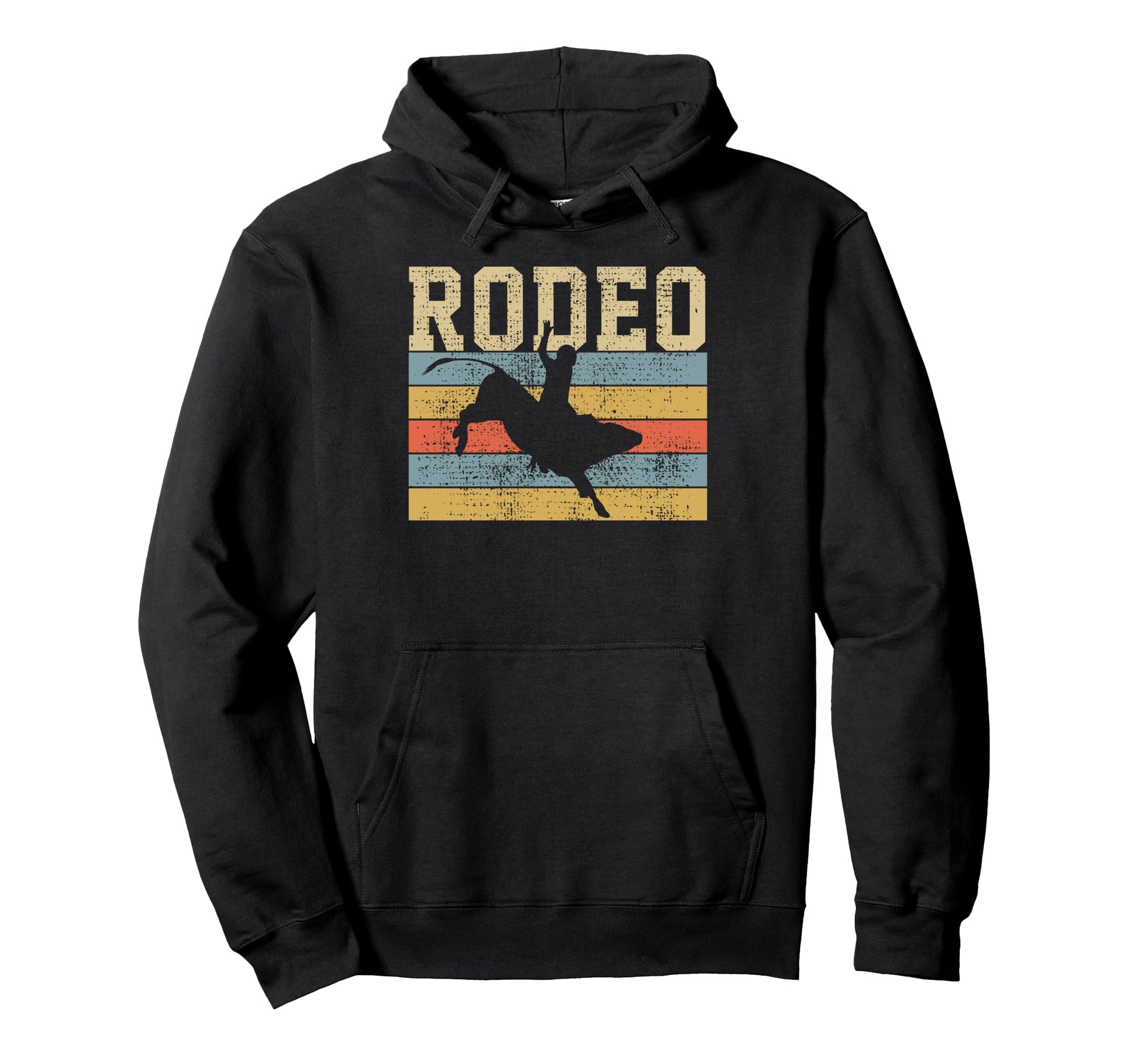 Rodeo Bull Riding Cowboy Western Hoodie - Unique Graphic Men Women - T-Shirt, Sweatshirt, Hoodie