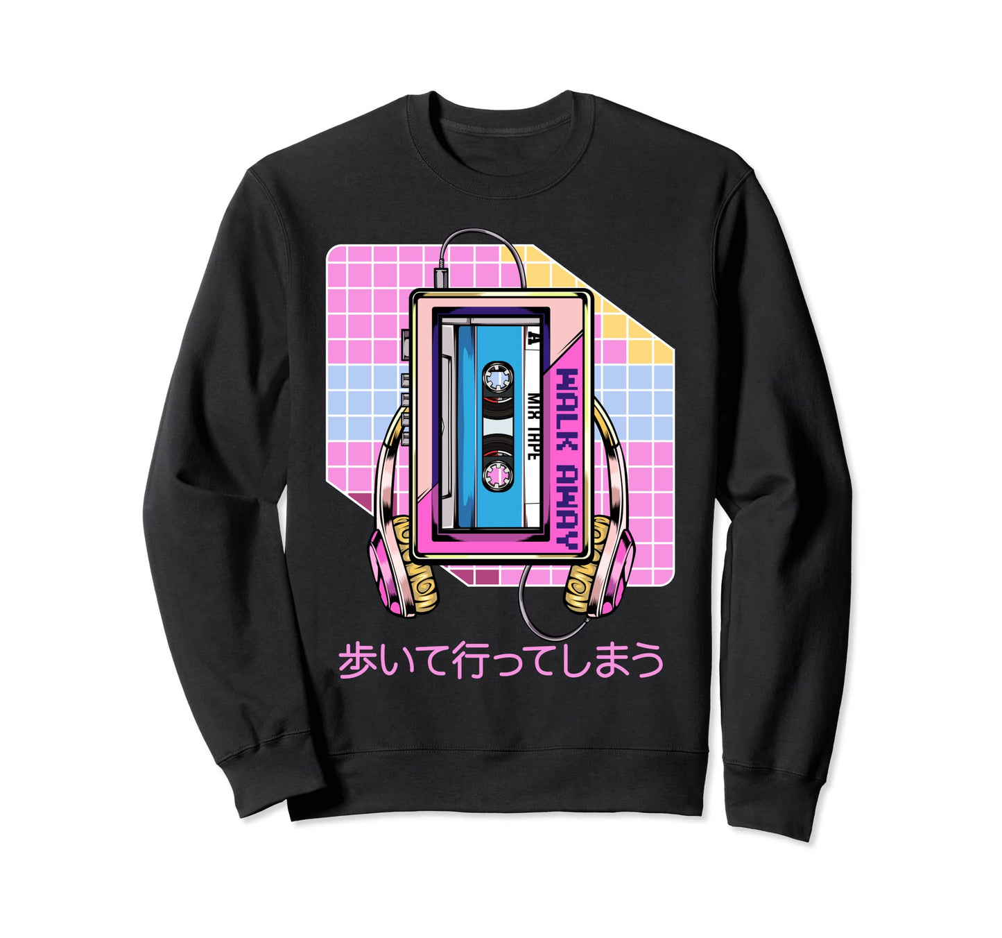 Cassette Vaporwave Japanese Sweatshirt - Trendy Graphic for Adults - T-Shirt, Sweatshirt, Hoodie