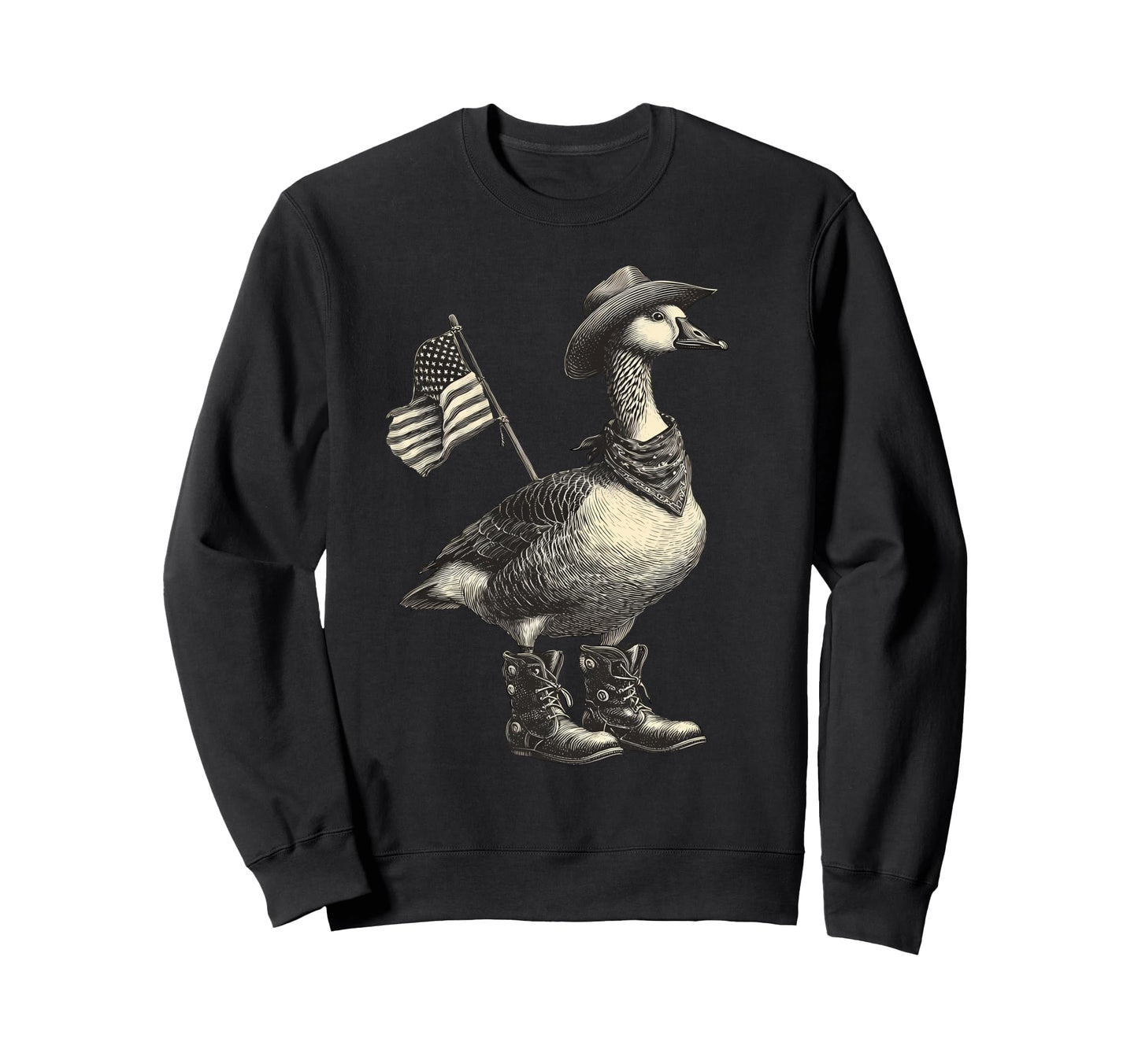 Goose Cowboy Rodeo Cowgirl Western Sweatshirt - Graphic Print for Adults - T-Shirt, Sweatshirt, Hoodie