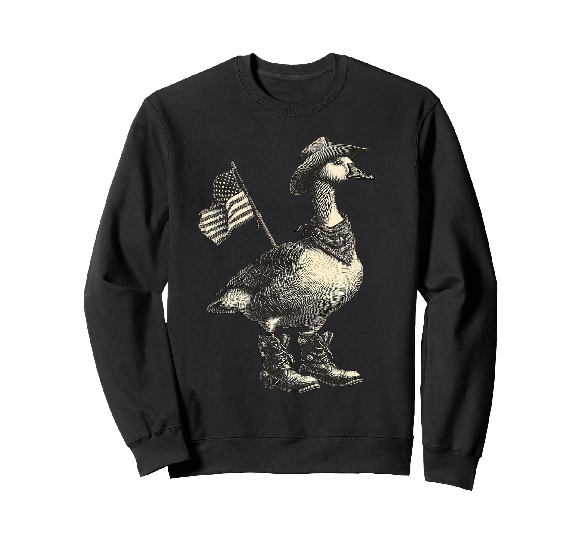 Goose Cowboy Rodeo Cowgirl Western Sweatshirt - Graphic Print for Adults - T-Shirt, Sweatshirt, Hoodie