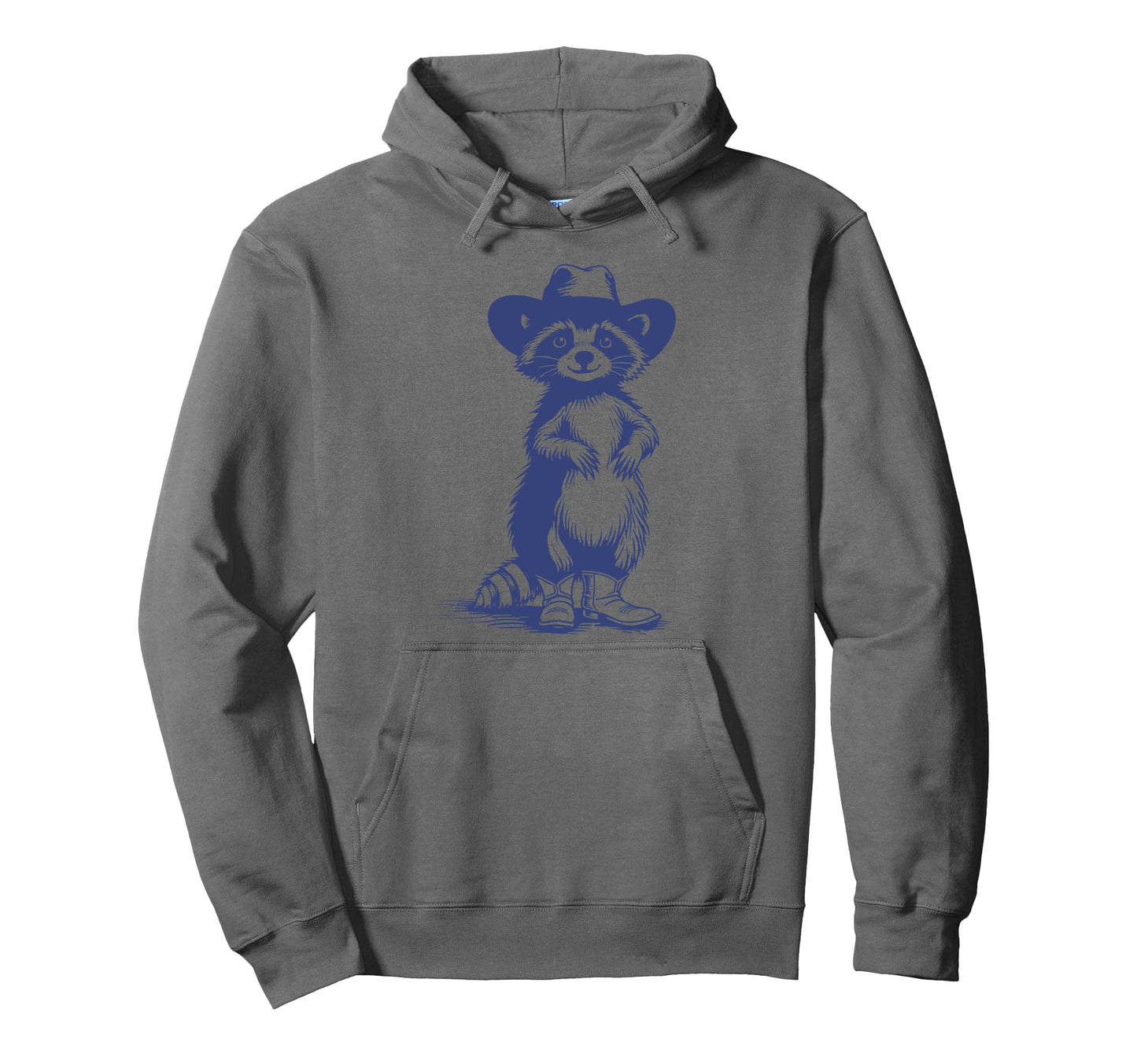 Raccoon Western Funny Cowboy Cowgirl Hoodie - Minimalist Print Men Women - T-Shirt, Sweatshirt, Hoodie