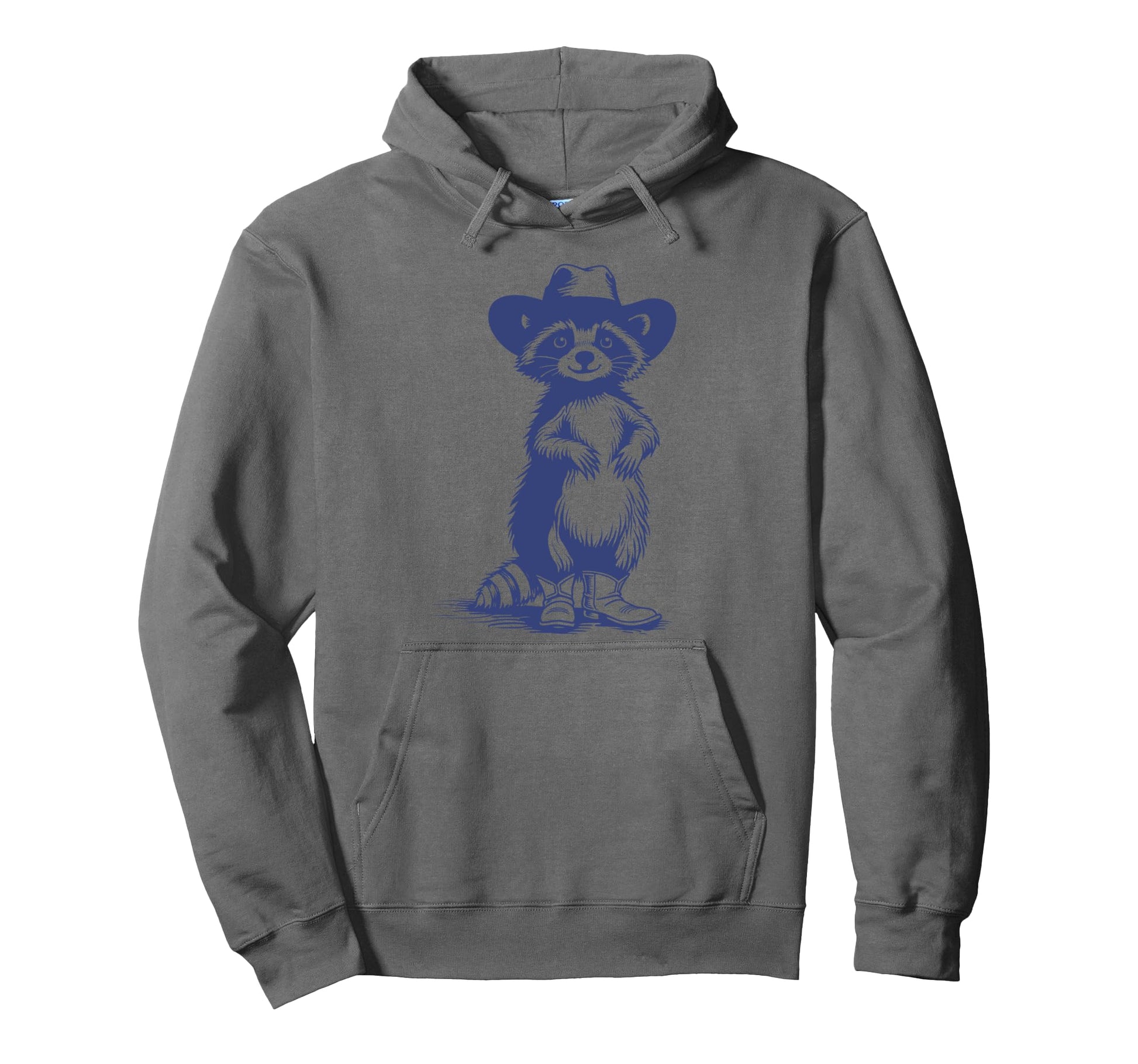 Raccoon Western Funny Cowboy Cowgirl Hoodie - Minimalist Print Men Women - T-Shirt, Sweatshirt, Hoodie