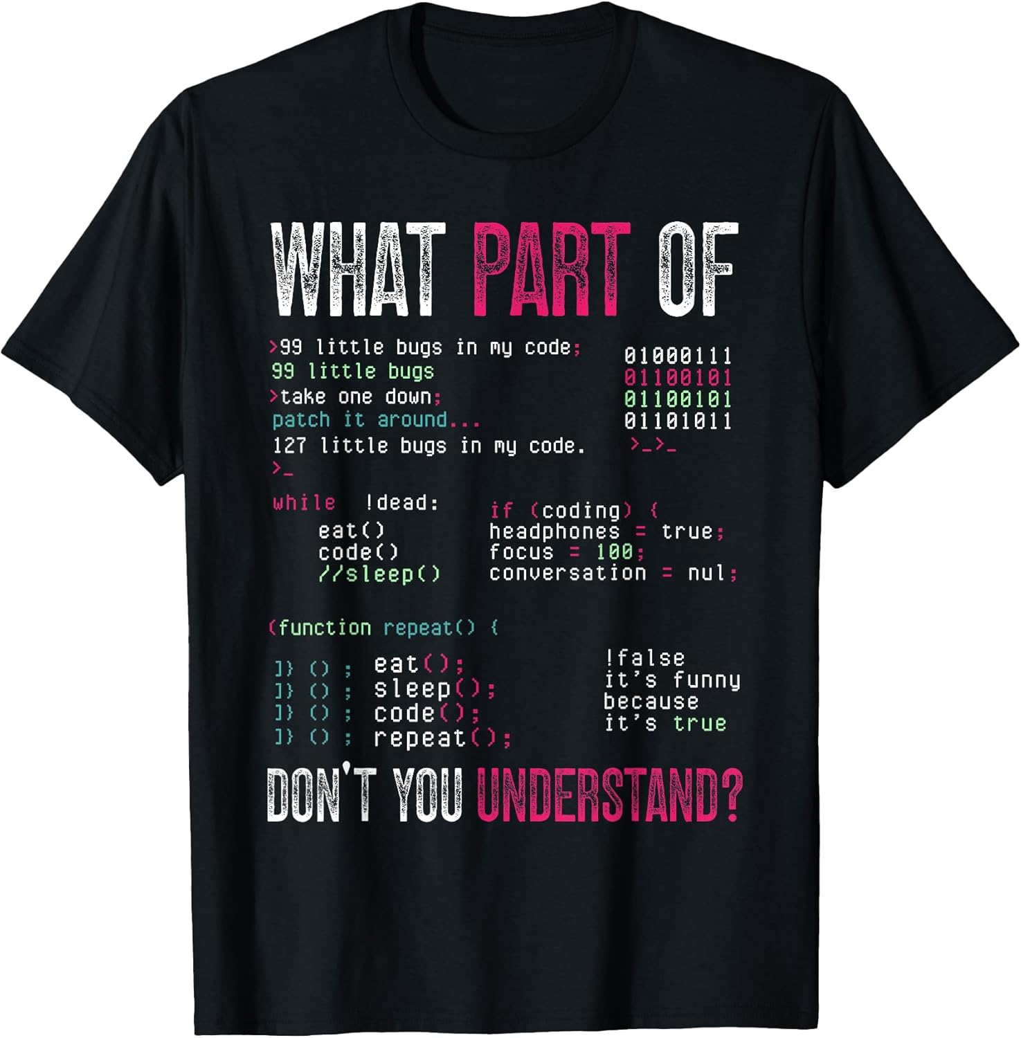 Programming Software Student IT Gifts Nerd Geek - Adult & Kids T-Shirts, Sweatshirts & Hoodies apparel design preview 1