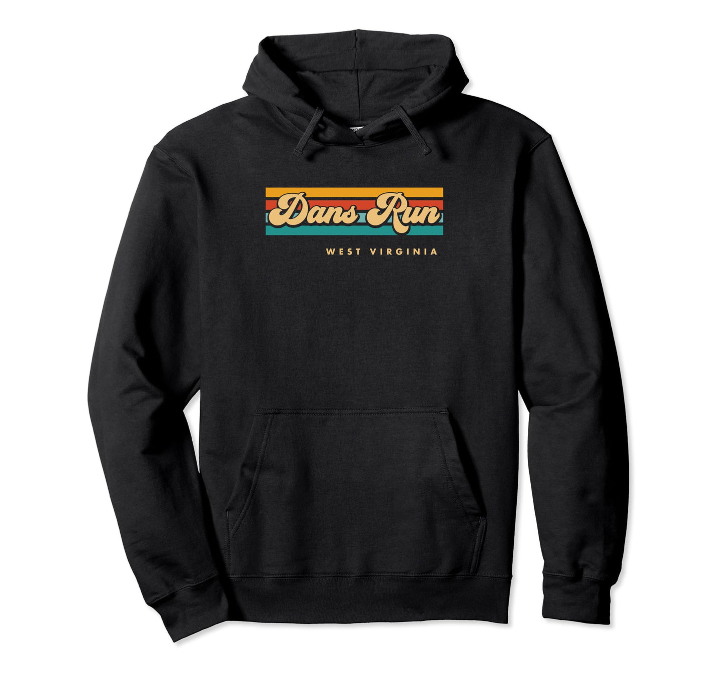 Sunset Stripes Dans Run West Virginia Hoodie - Fun Novelty Design Men Women - T-Shirt, Sweatshirt, Hoodie