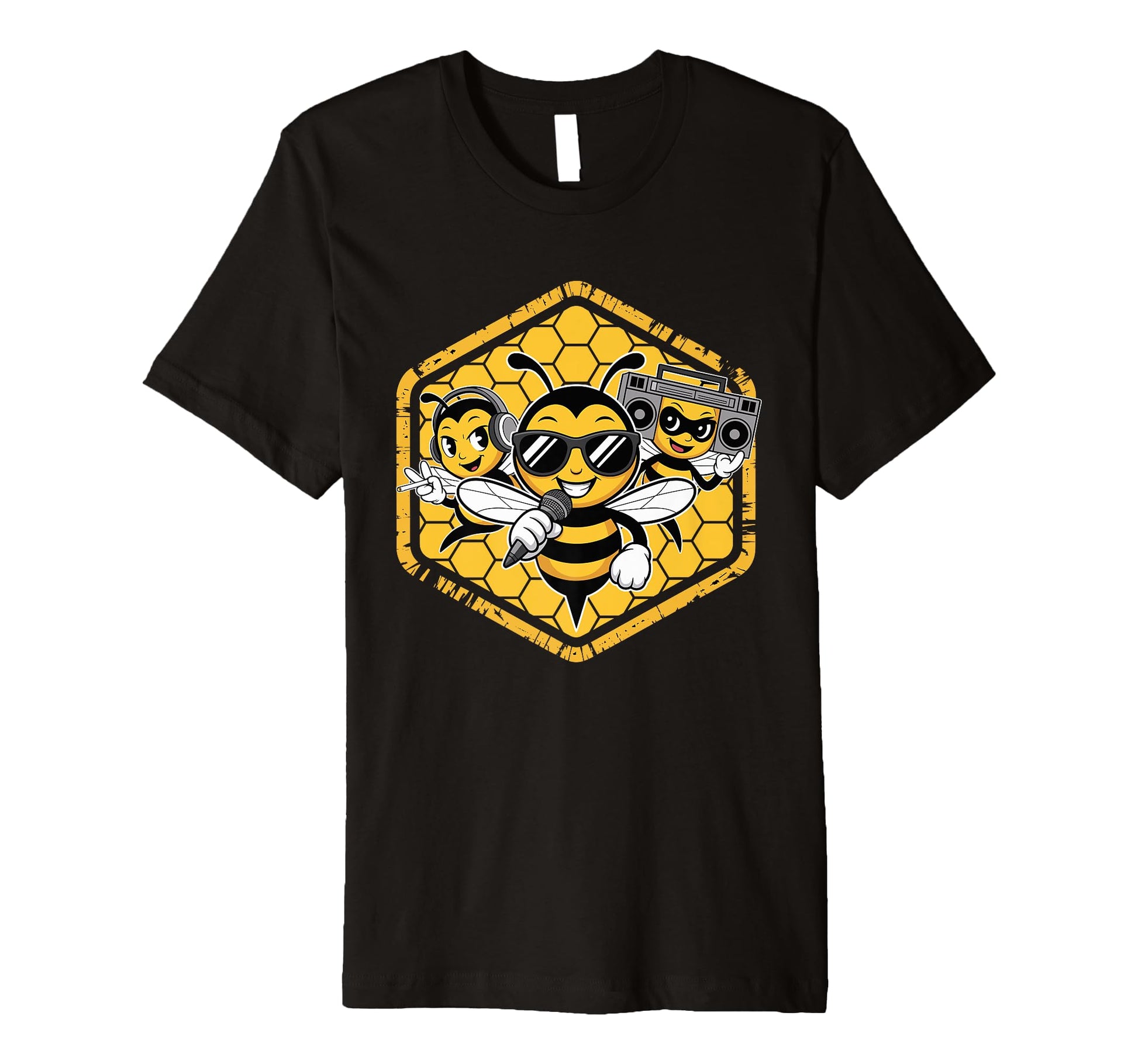 Bees Hip Hop Dance Crew Old School T-Shirt - Novelty Apparel for Adults - T-Shirt, Sweatshirt, Hoodie