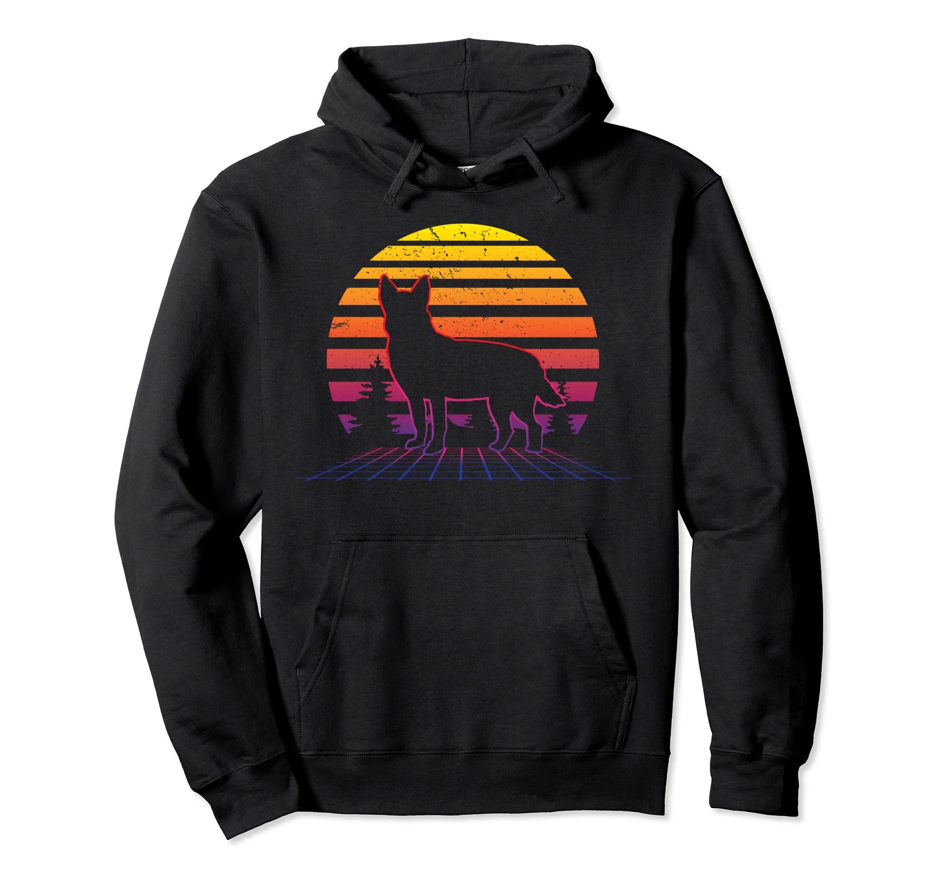 Heeler Vaporwave Aesthetic Pet Cattle Hoodie - Minimalist Print for Adults - T-Shirt, Sweatshirt, Hoodie