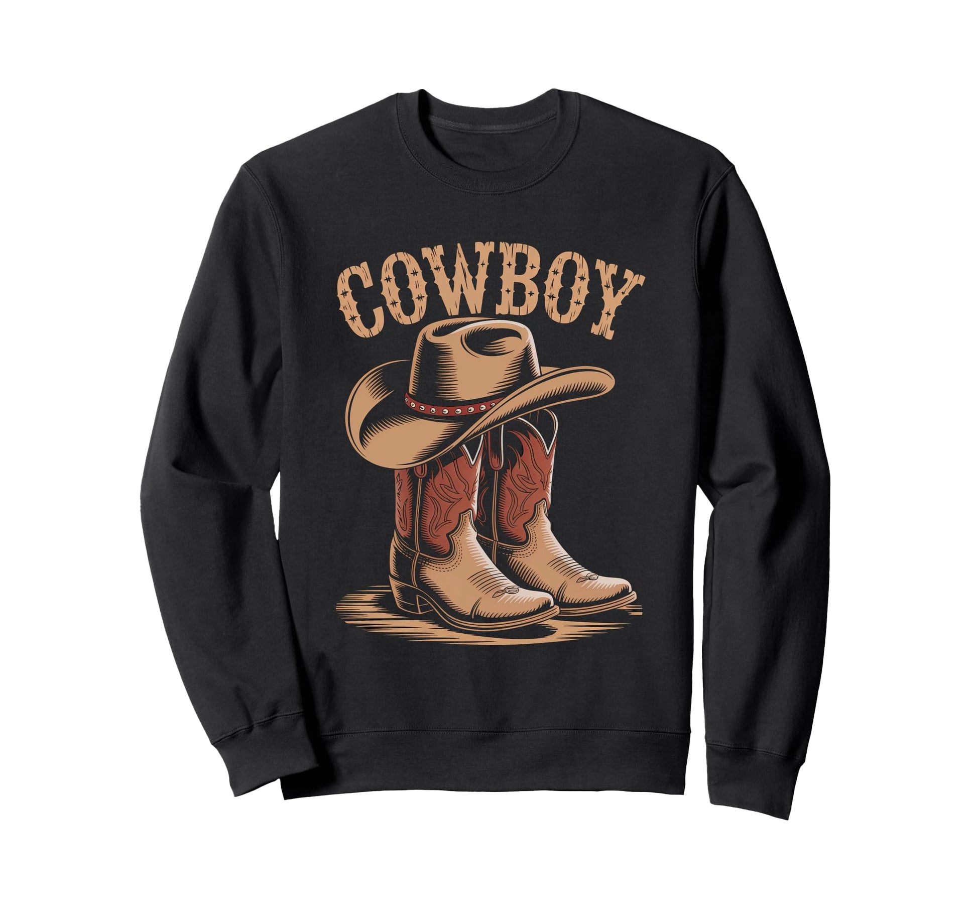 Cowboy Boots Western Country Sweatshirt - Novelty Apparel Men Women - T-Shirt, Sweatshirt, Hoodie