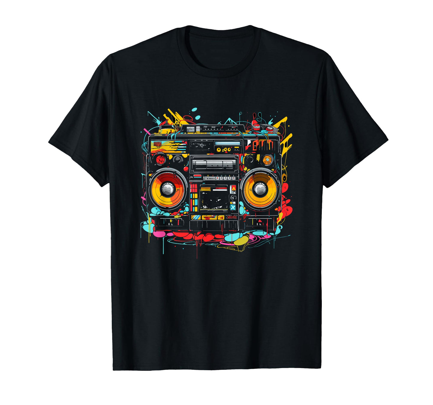 Ghetto Blaster Hip Hop 80S 90S Street T-Shirt - Custom Art Print Unisex - T-Shirt, Sweatshirt, Hoodie