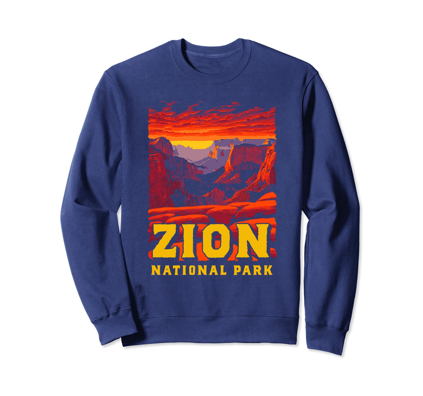 Zion National Park Canyon Throwback Sweatshirt - Graphic Print for Adults - T-Shirt, Sweatshirt, Hoodie