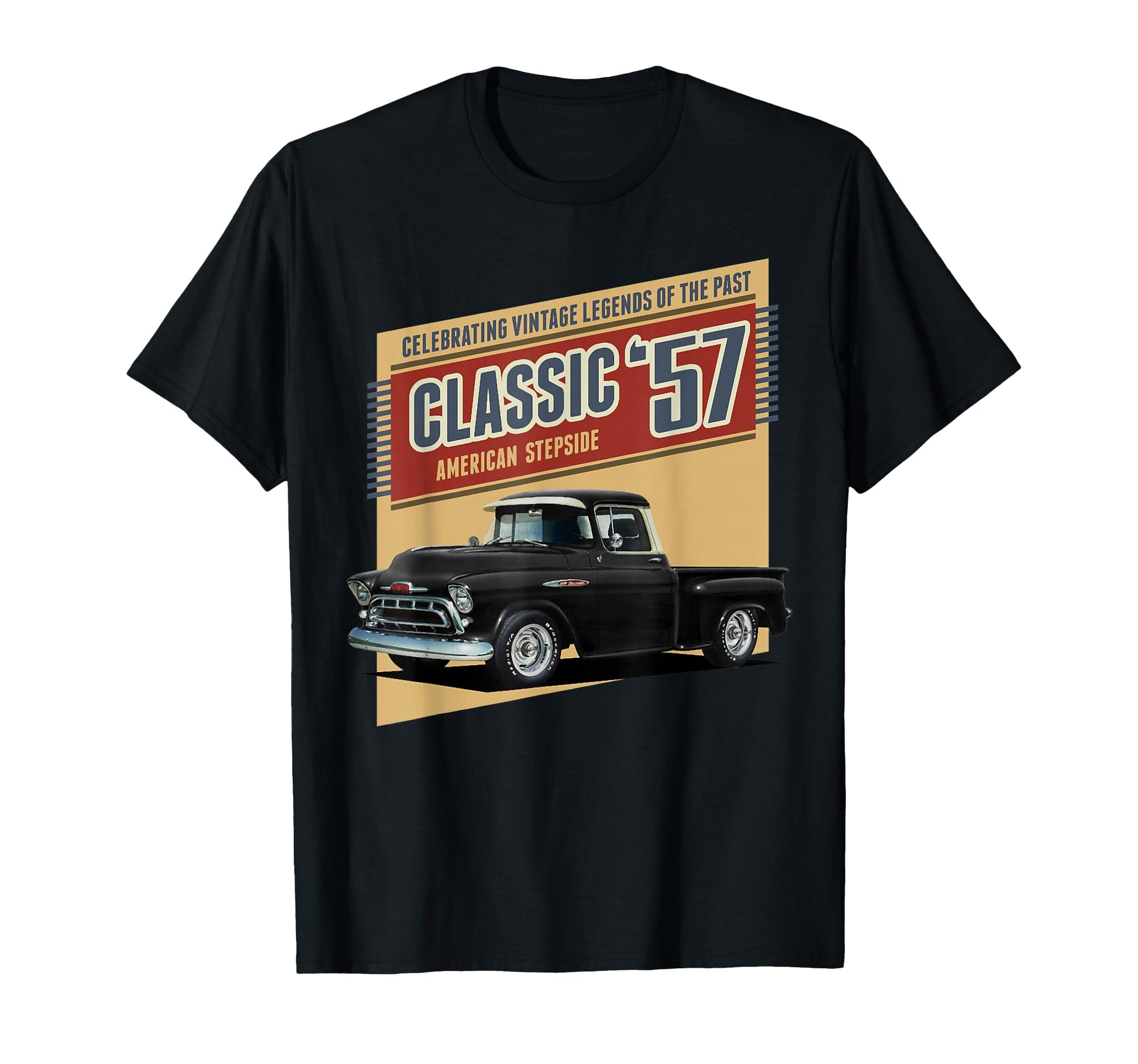 1957 57 3100 Stepside Silhouette T-Shirt - Aesthetic Graphic for Adults - T-Shirt, Sweatshirt, Hoodie
