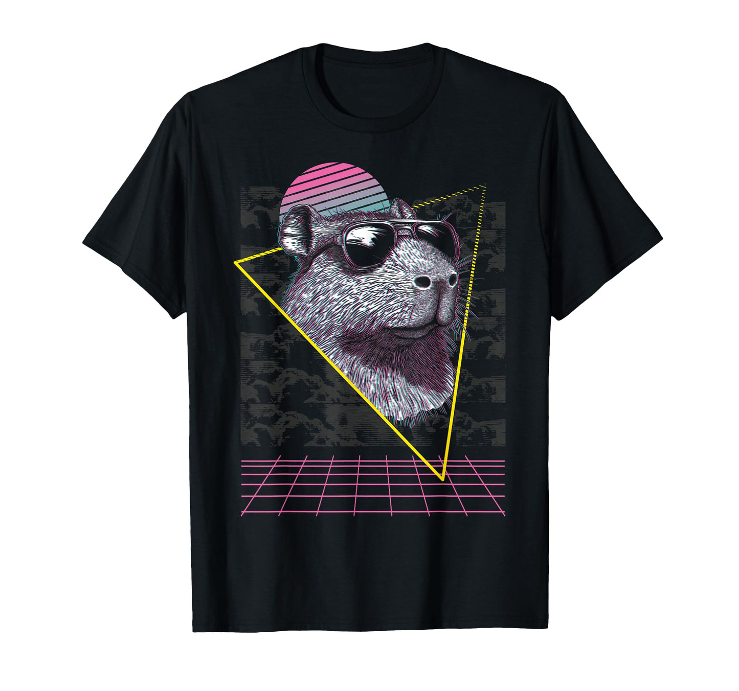 Capybara Capibara Sunglasses T-Shirt - Minimalist Print for Adults - T-Shirt, Sweatshirt, Hoodie