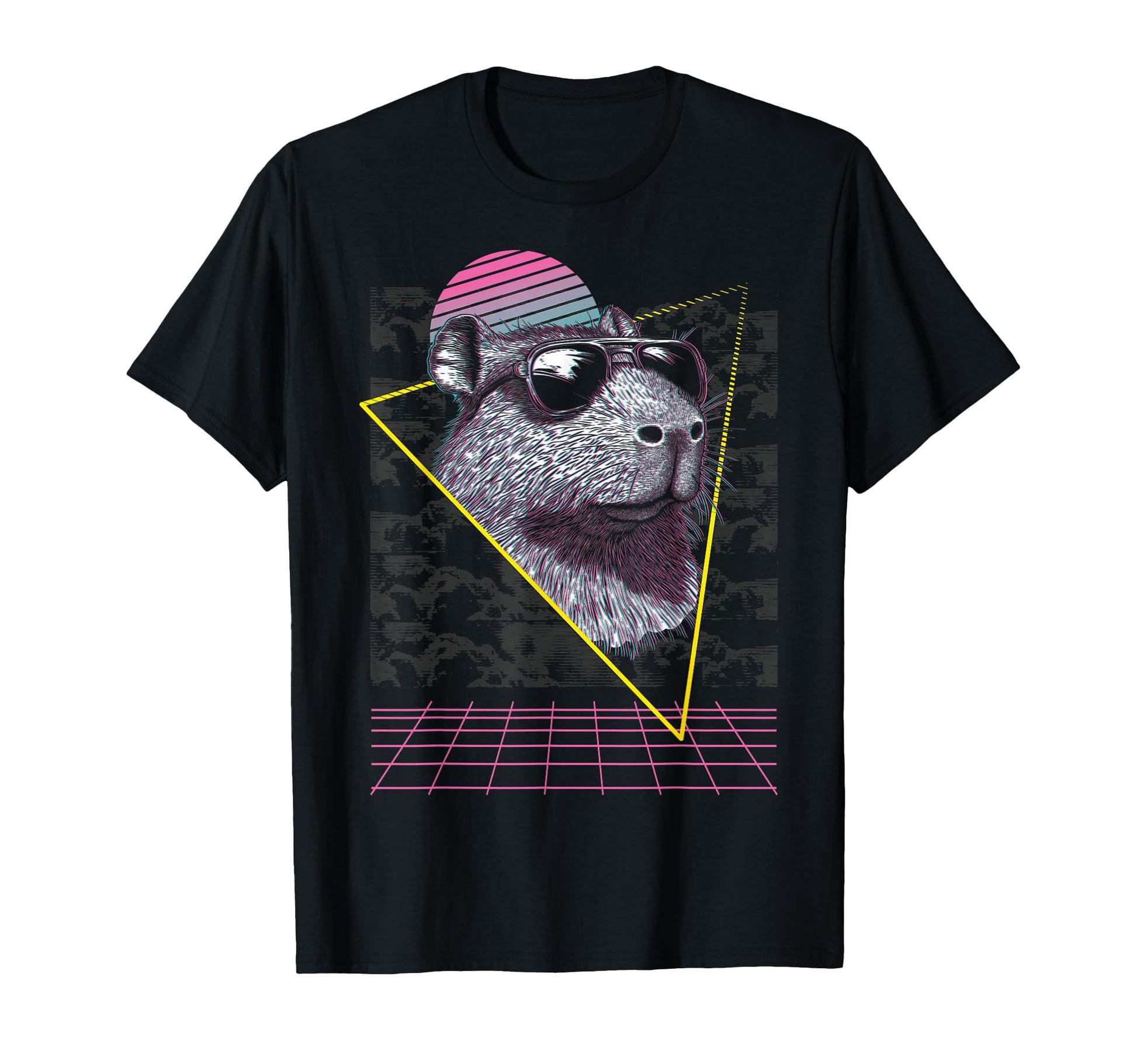 Capybara Capibara Sunglasses T-Shirt - Minimalist Print for Adults - T-Shirt, Sweatshirt, Hoodie