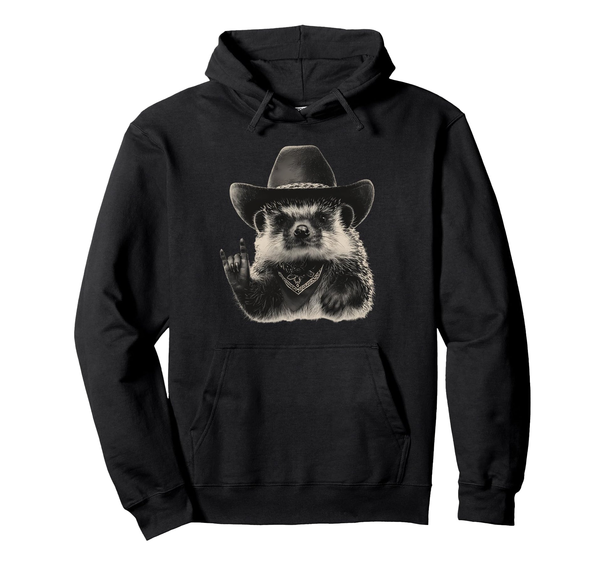 Country Cowboy Hedgehog Rodeo Cowgirl Hoodie - Custom Art Print for Adults - T-Shirt, Sweatshirt, Hoodie