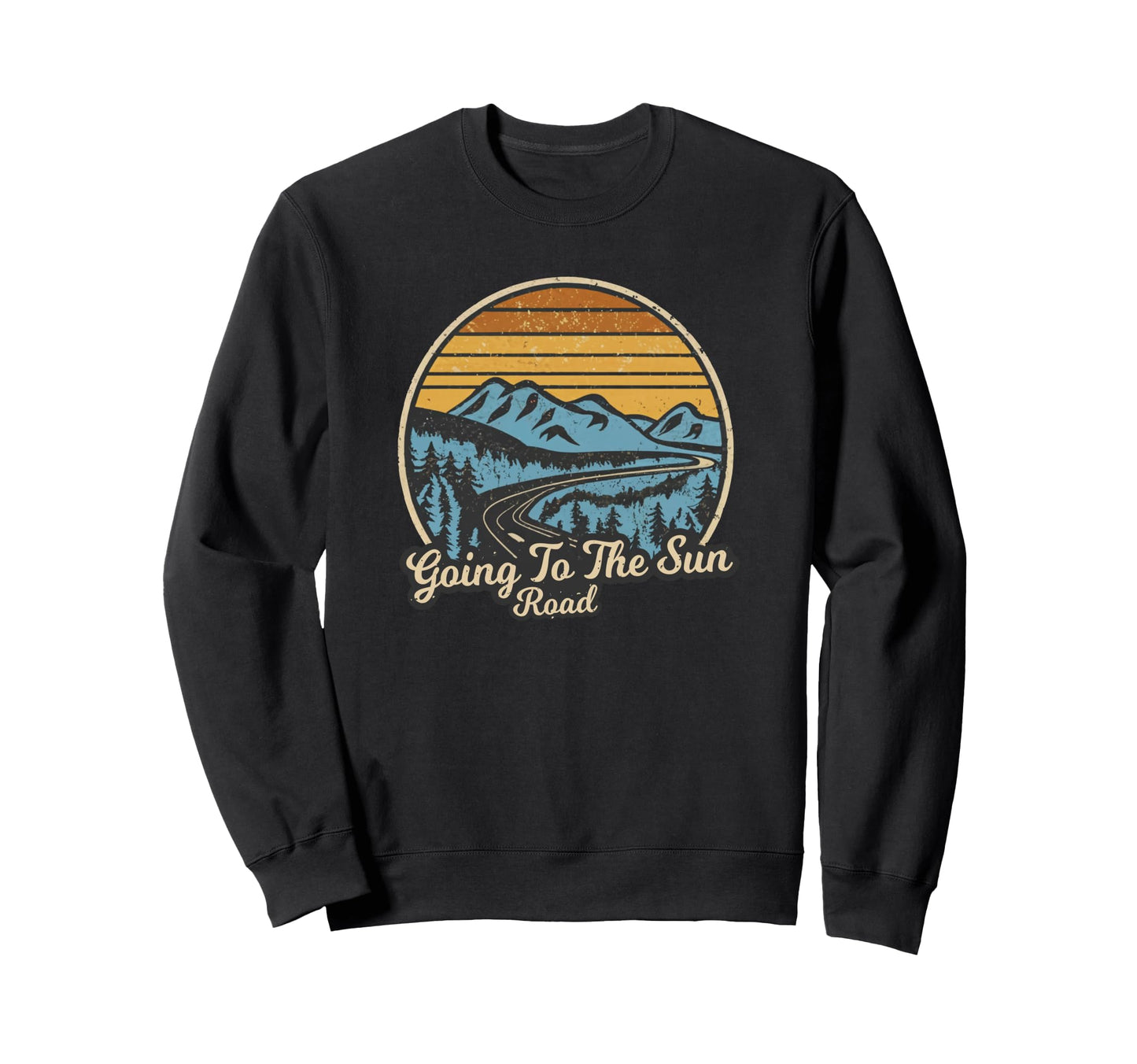 Going To Sun Road Glacier National Sweatshirt - Minimalist Print Unisex - T-Shirt, Sweatshirt, Hoodie