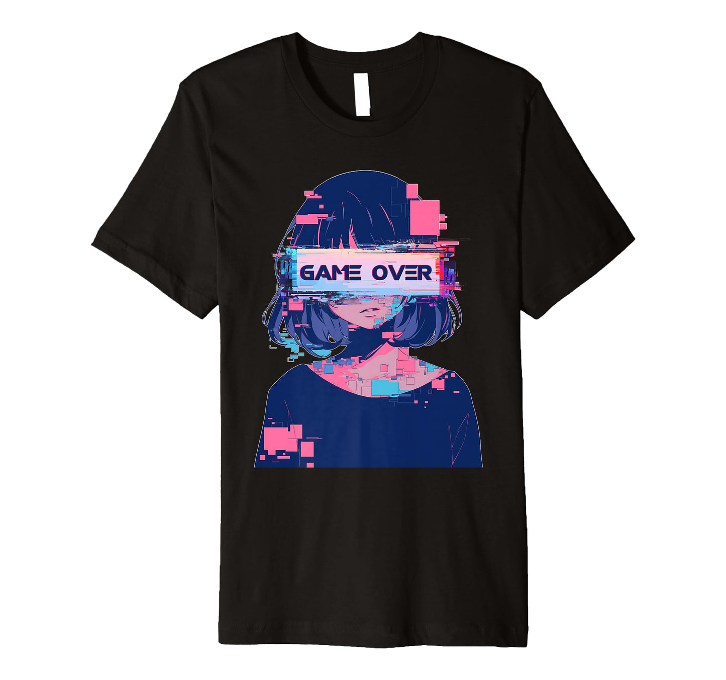 Game Over Sad Anime Vaporwave T-Shirt - Casual Everyday Wear Men Women - T-Shirt, Sweatshirt, Hoodie