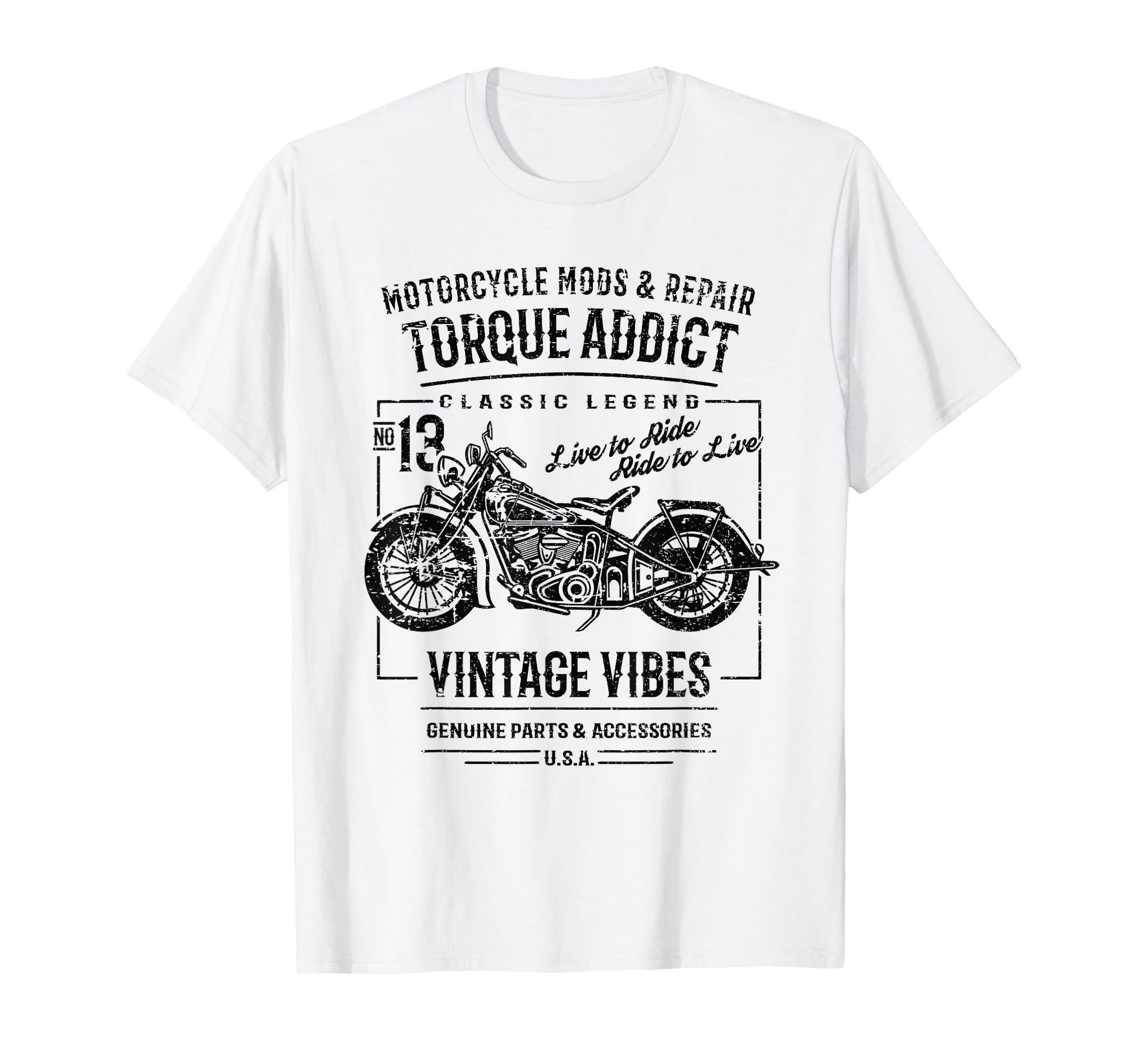Motorcycle Distressed T-Shirt - Minimalist Print Unisex - T-Shirt, Sweatshirt, Hoodie