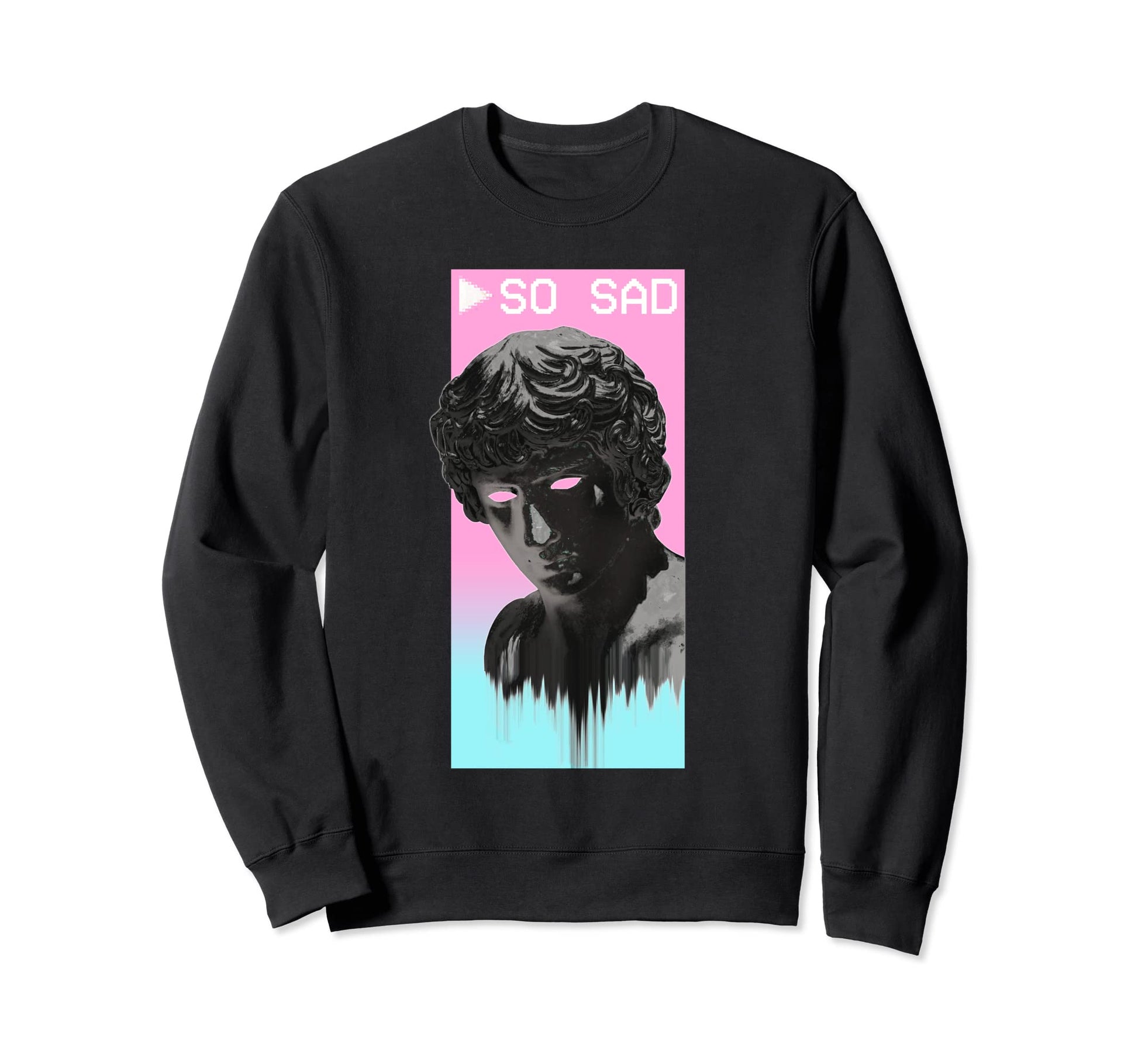 So Sad Aesthetic Vaporwave Ancient Sweatshirt - Novelty Apparel Unisex - T-Shirt, Sweatshirt, Hoodie