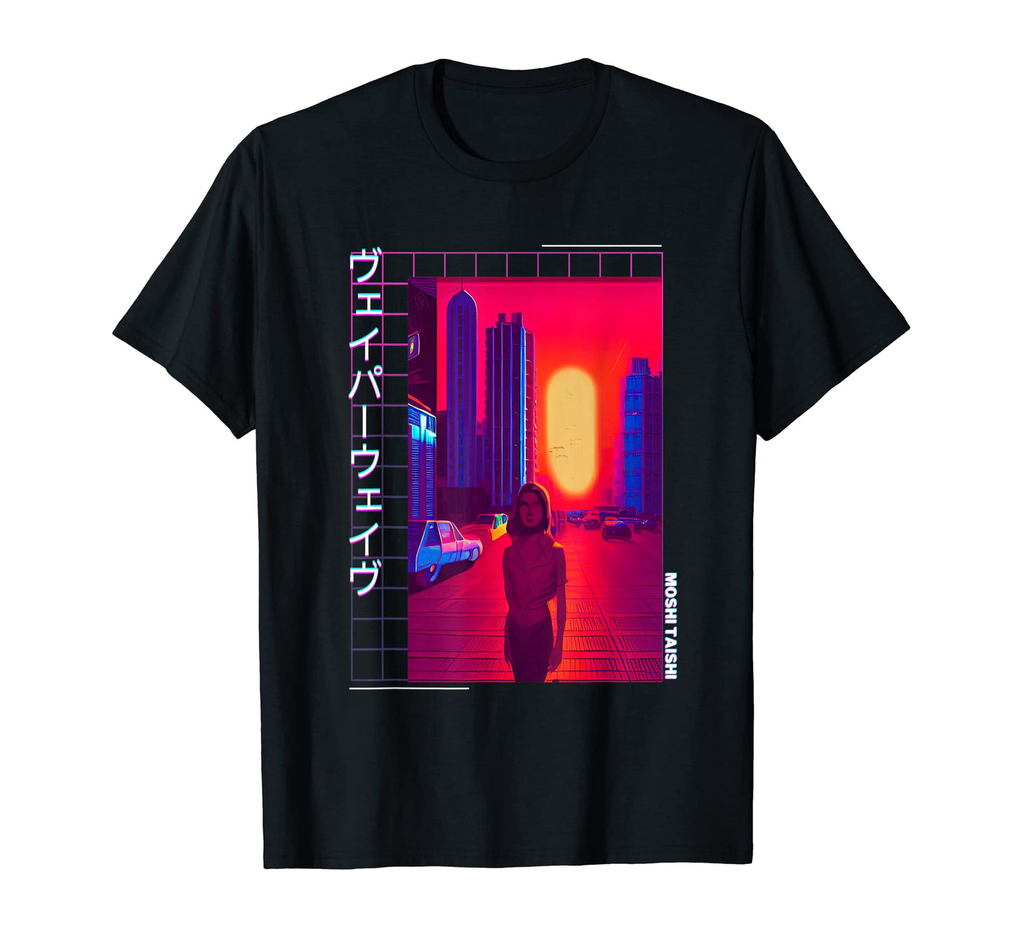 90S Synthwave Japanese Vaporwave Art T-Shirt - Graphic Print Men Women - T-Shirt, Sweatshirt, Hoodie