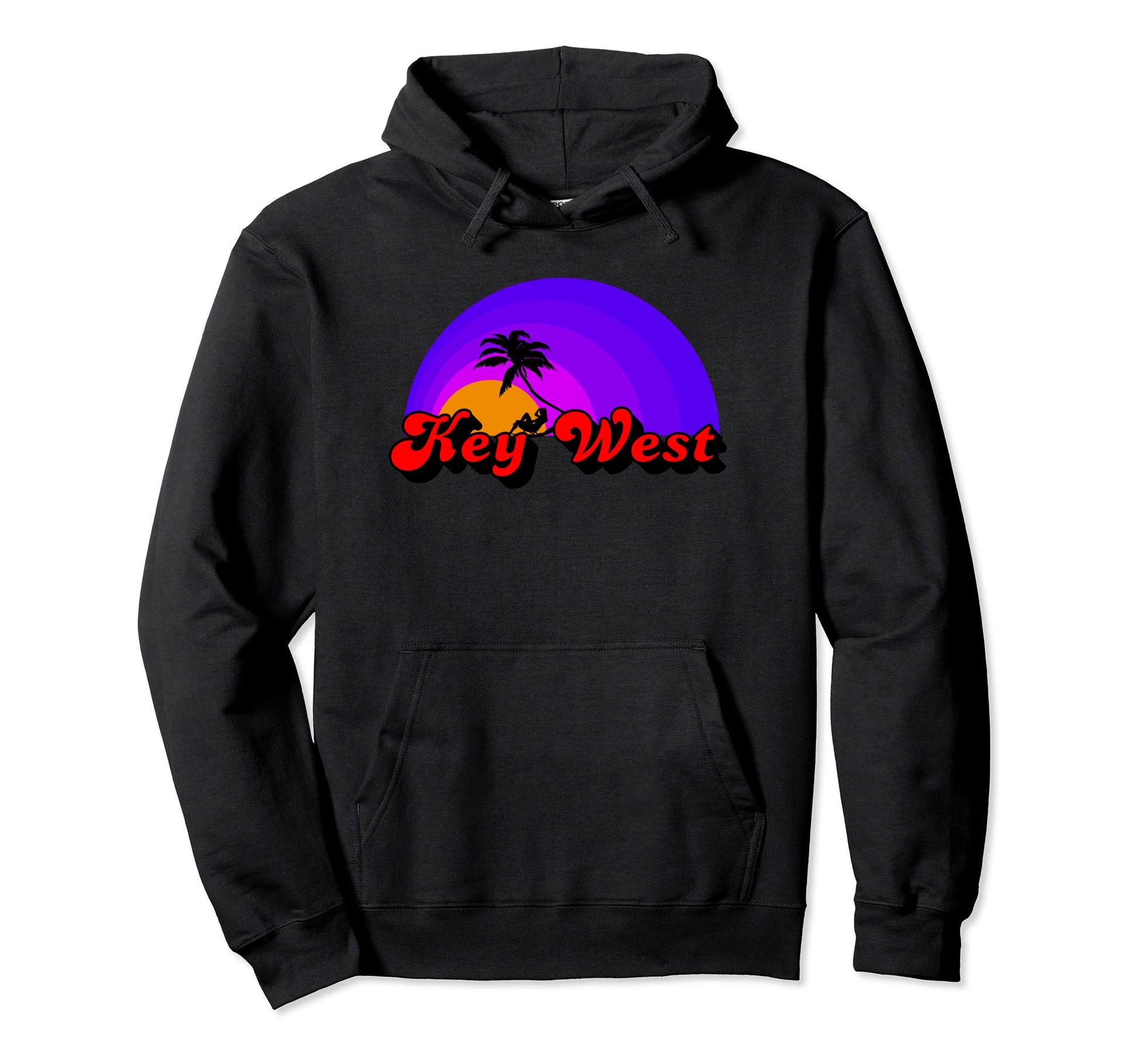 Key West Silhouette Sunset Hoodie - Casual Everyday Wear Men Women - T-Shirt, Sweatshirt, Hoodie