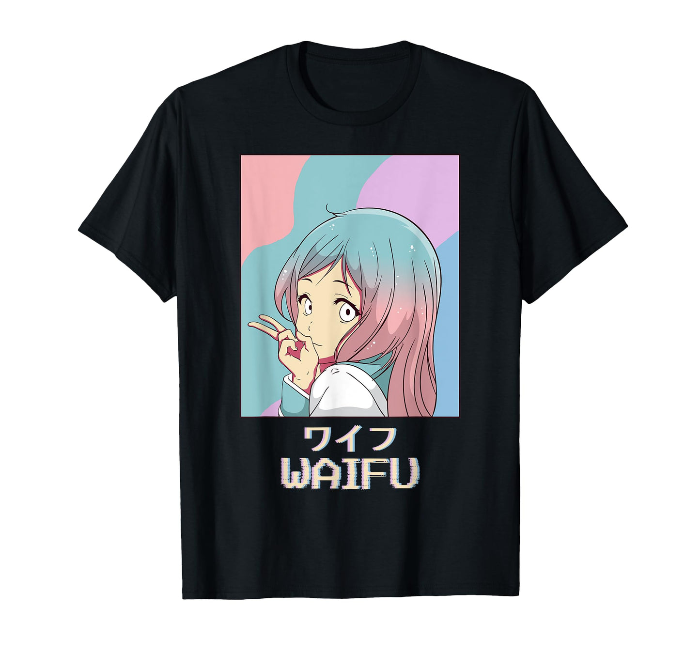 Waifu Anime Japanese Vaporwave T-Shirt - Trendy Graphic for Adults - T-Shirt, Sweatshirt, Hoodie