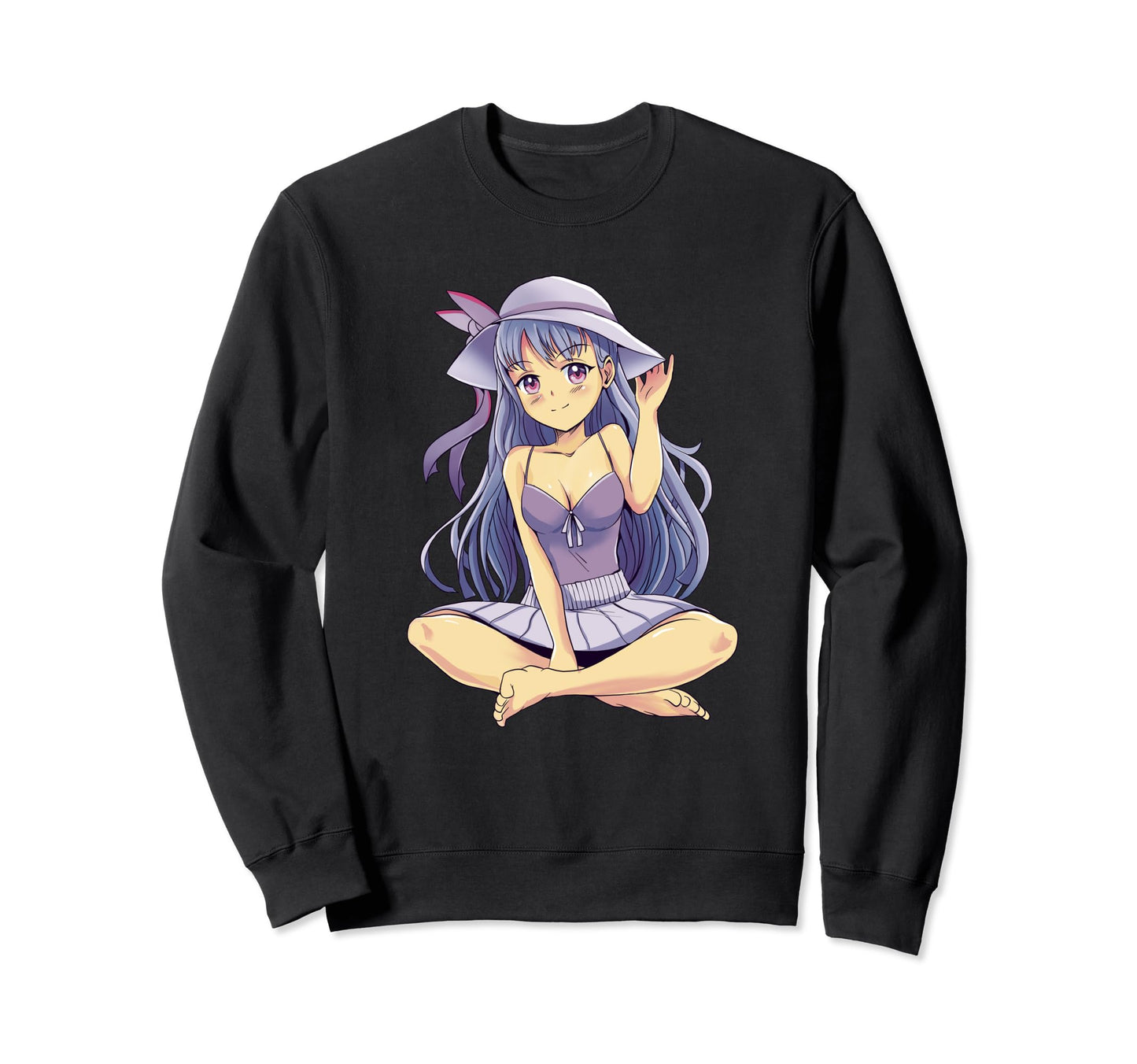 Anime Wearing Dress Japanese Anime Sweatshirt - Aesthetic Graphic Unisex - T-Shirt, Sweatshirt, Hoodie