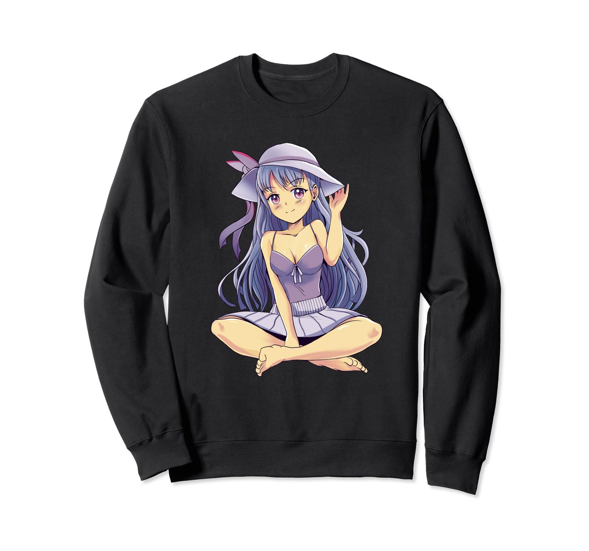 Anime Wearing Dress Japanese Anime Sweatshirt - Aesthetic Graphic Unisex - T-Shirt, Sweatshirt, Hoodie