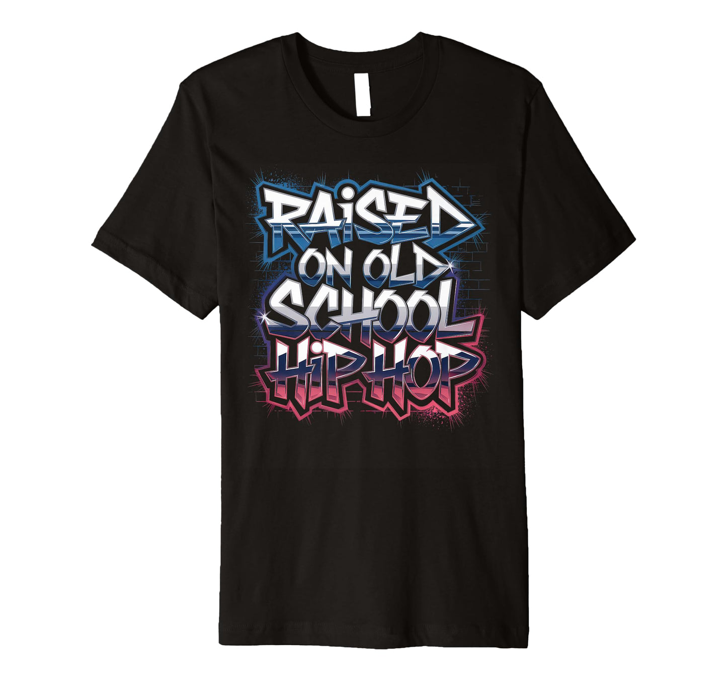Raised Old School Hip Hop Cassette T-Shirt - Minimalist Print Men Women - T-Shirt, Sweatshirt, Hoodie