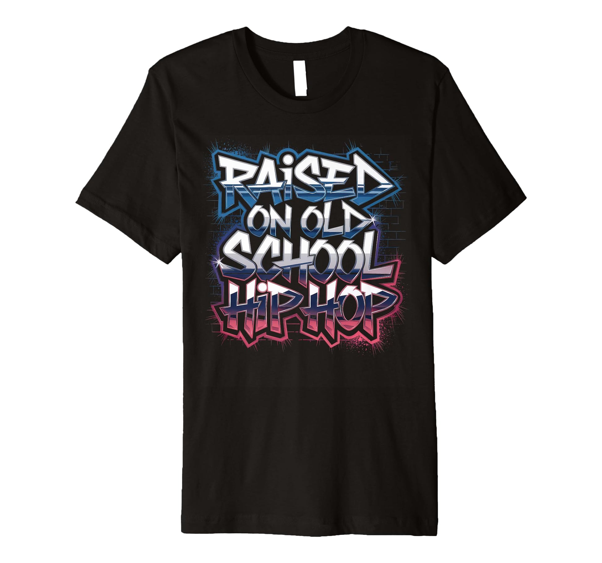 Raised Old School Hip Hop Cassette T-Shirt - Minimalist Print Men Women - T-Shirt, Sweatshirt, Hoodie