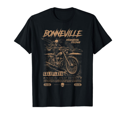 Bonneville Salt Flats Motorcycle T-Shirt - Custom Art Print for Adults - T-Shirt, Sweatshirt, Hoodie