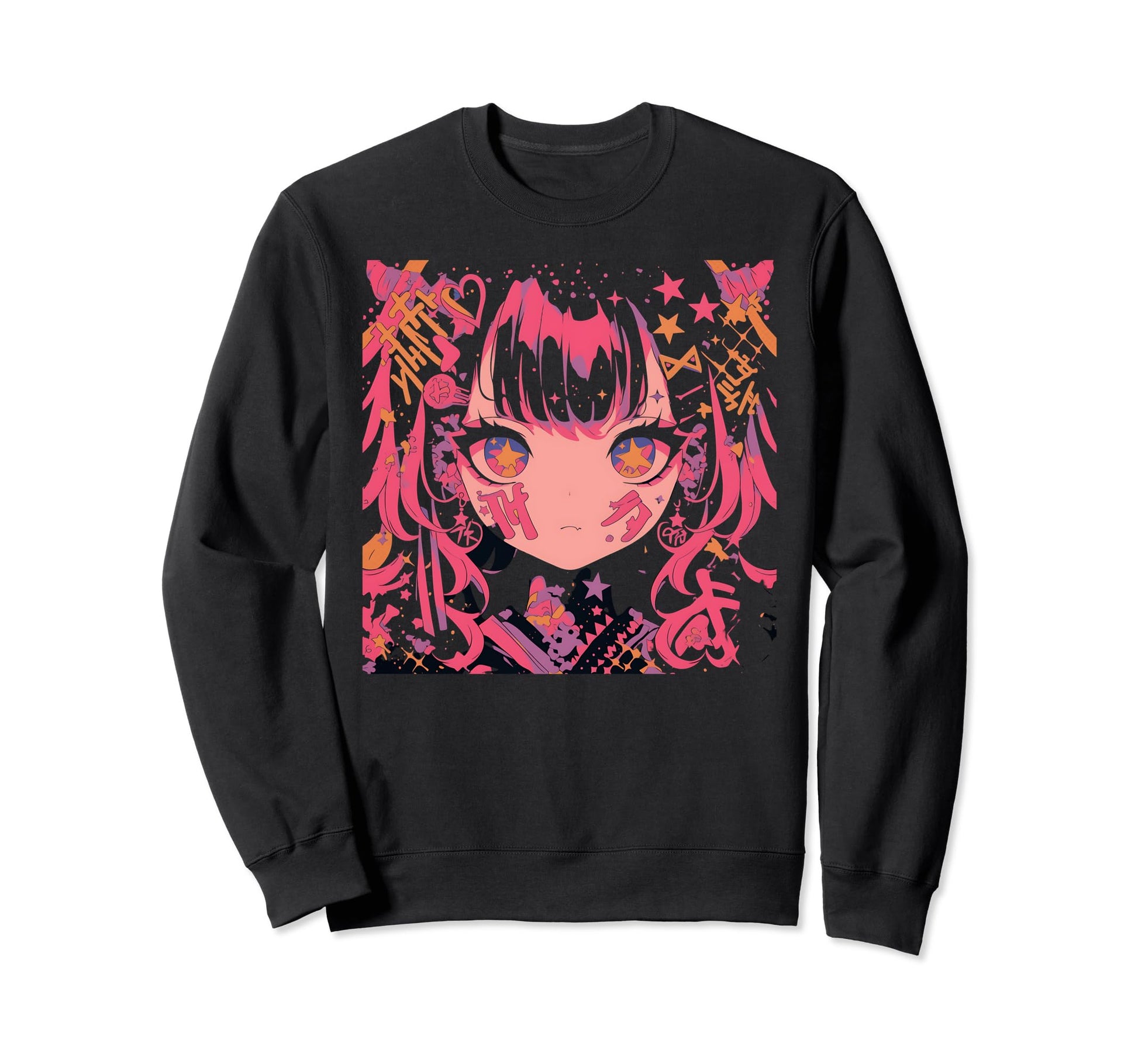 Goth Grunge Demon Anime Waifu Horror Sweatshirt - Trendy Graphic Men Women - T-Shirt, Sweatshirt, Hoodie