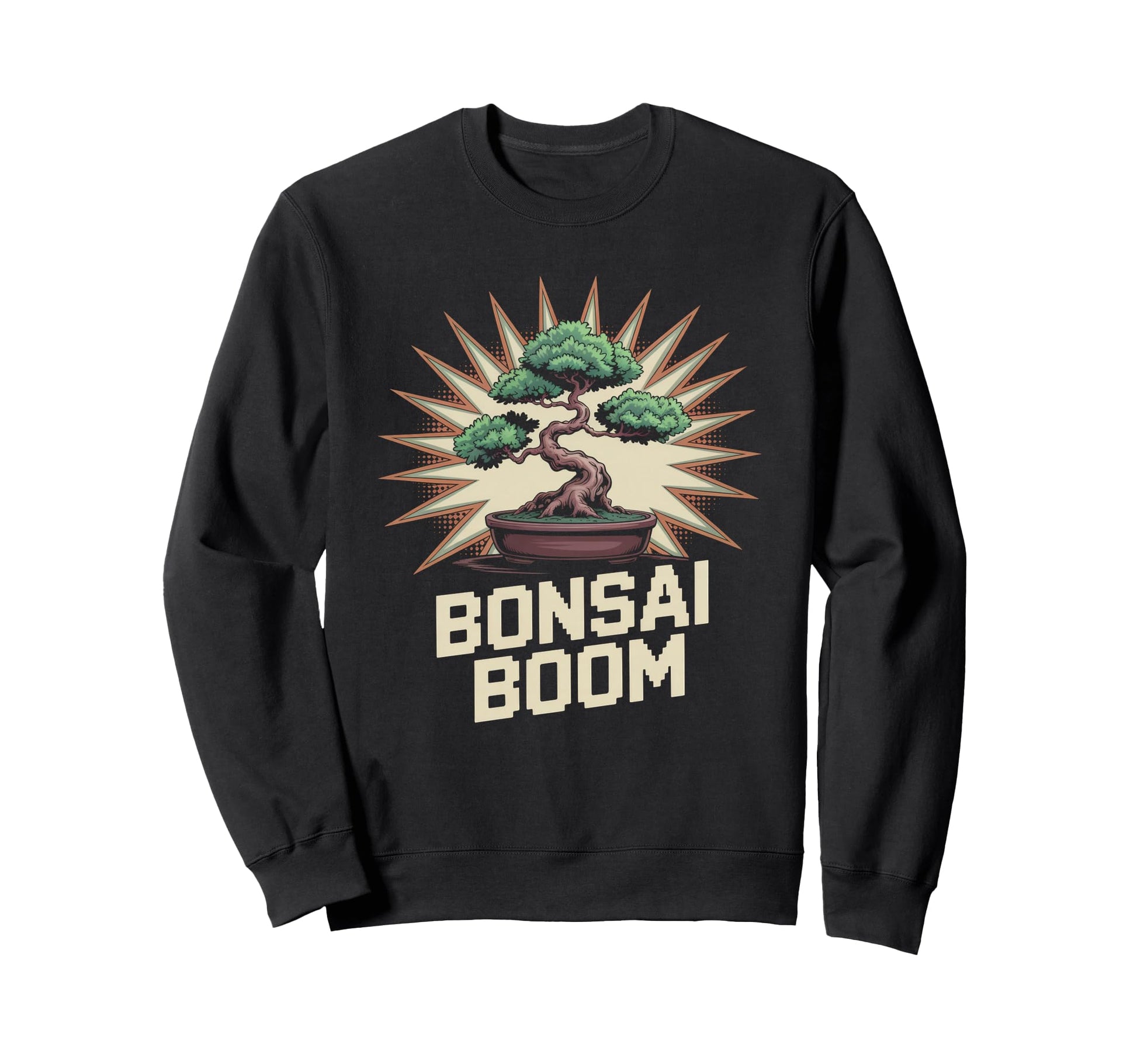 Bonsai Boom Pop Culture Japanese Sweatshirt - Unique Graphic for Adults - T-Shirt, Sweatshirt, Hoodie