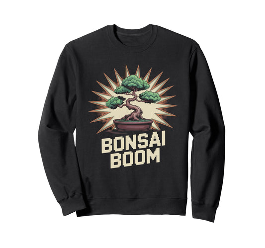 Bonsai Boom Pop Culture Japanese Sweatshirt - Unique Graphic for Adults - T-Shirt, Sweatshirt, Hoodie