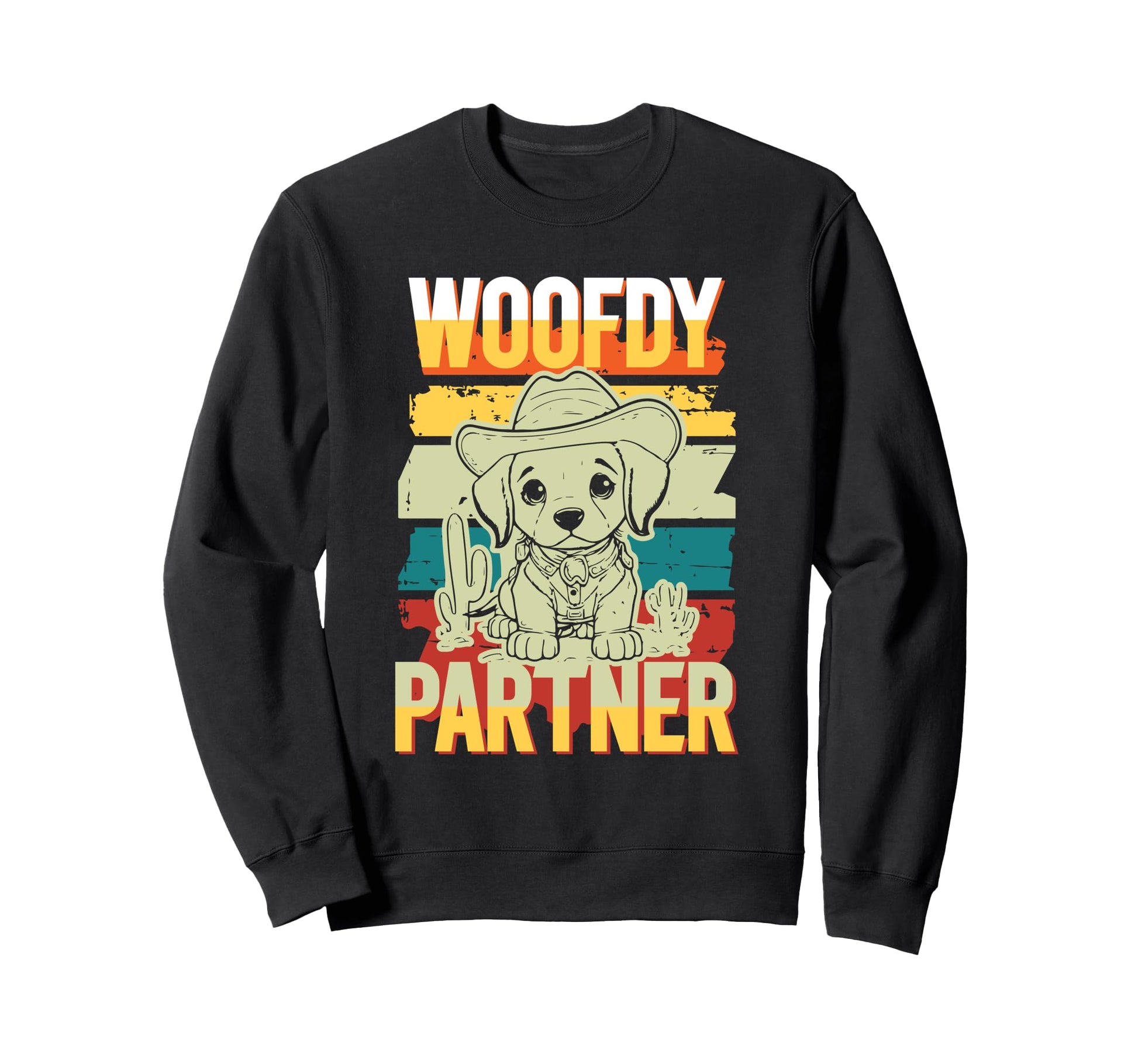 Woofdy Partner Cowboy Dog Howdy Sweatshirt - Unique Graphic Men Women - T-Shirt, Sweatshirt, Hoodie
