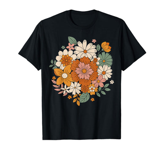 Boho Floral Bouquet Aesthetic Flowers T-Shirt - Aesthetic Graphic Men Women - T-Shirt, Sweatshirt, Hoodie
