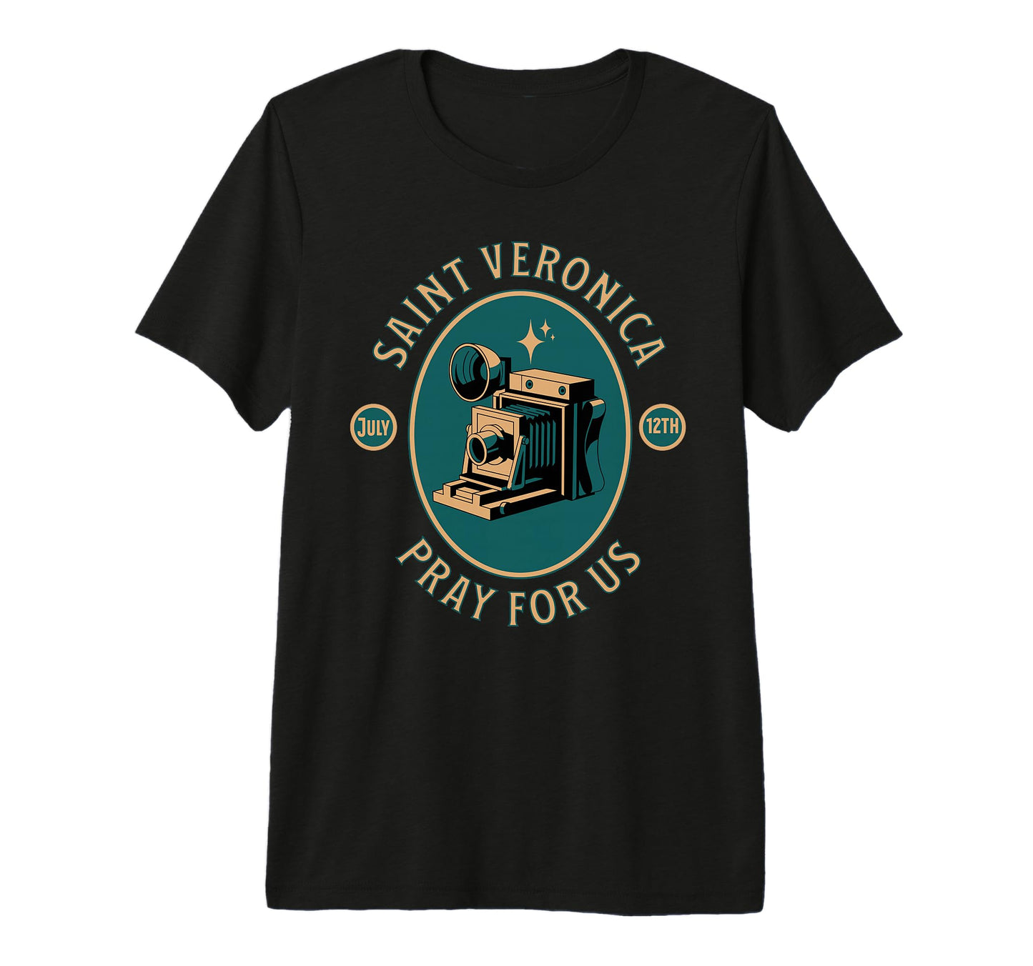 St Veronica Patron Saint Photographers T-Shirt - Graphic Print Men Women - T-Shirt, Sweatshirt, Hoodie