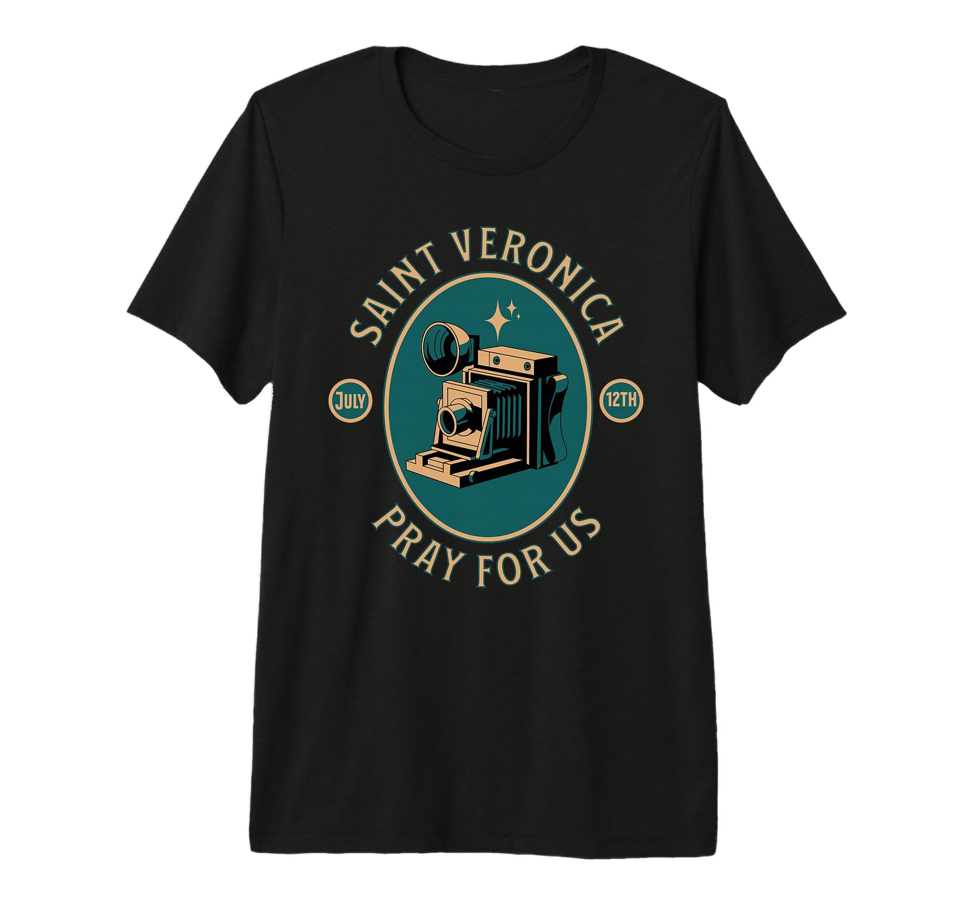 St Veronica Patron Saint Photographers T-Shirt - Graphic Print Men Women - T-Shirt, Sweatshirt, Hoodie