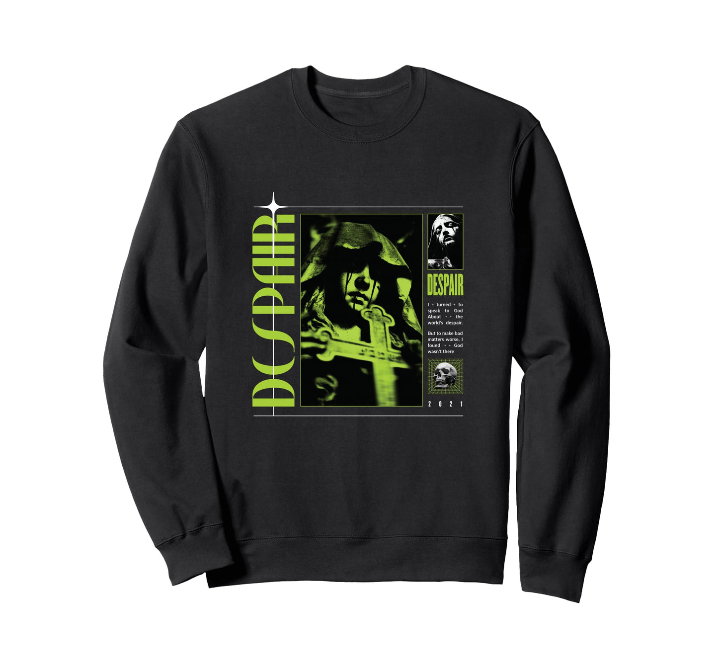 Despair Aesthetic Edgy Streetwear Sweatshirt - Graphic Print Unisex - T-Shirt, Sweatshirt, Hoodie