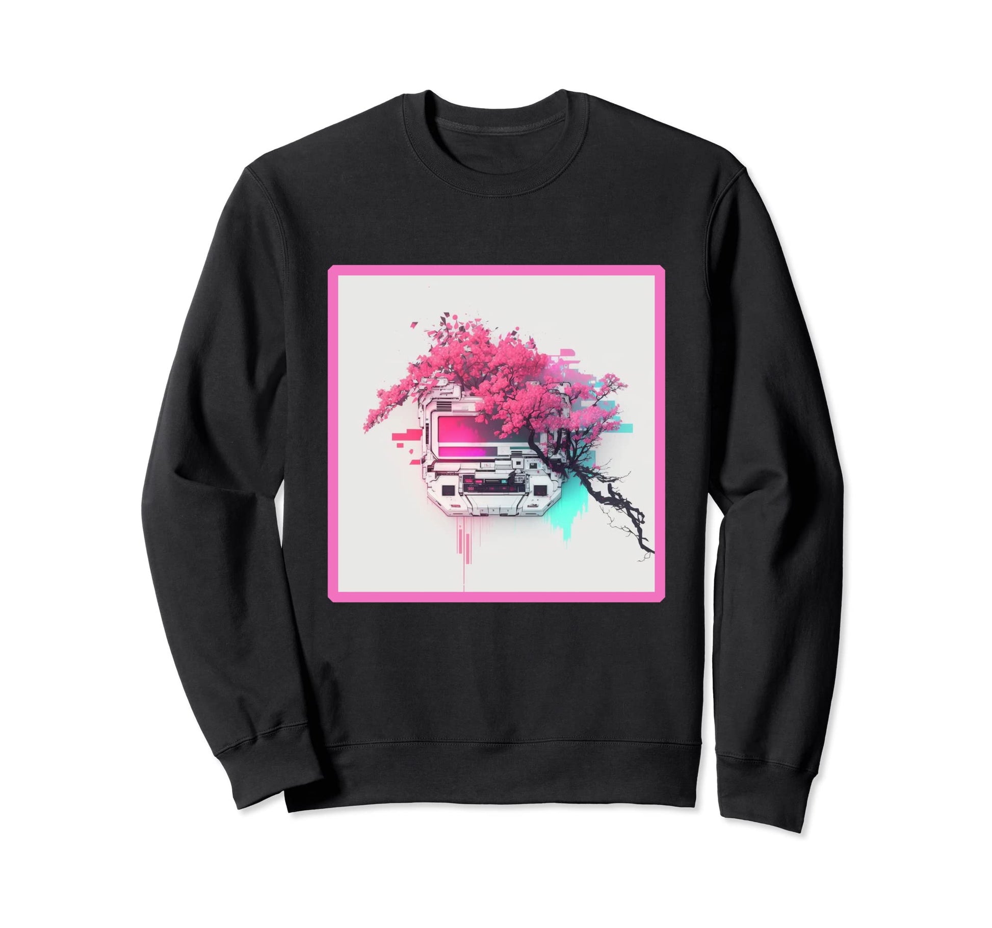 Vaperwave Aesthetic Glitch Sweatshirt - Aesthetic Graphic Men Women - T-Shirt, Sweatshirt, Hoodie