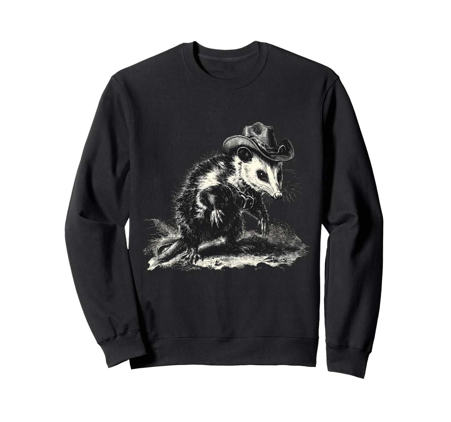 Opossum Cowboy Rodeo Cowgirl Western Sweatshirt - Trendy Graphic Unisex - T-Shirt, Sweatshirt, Hoodie
