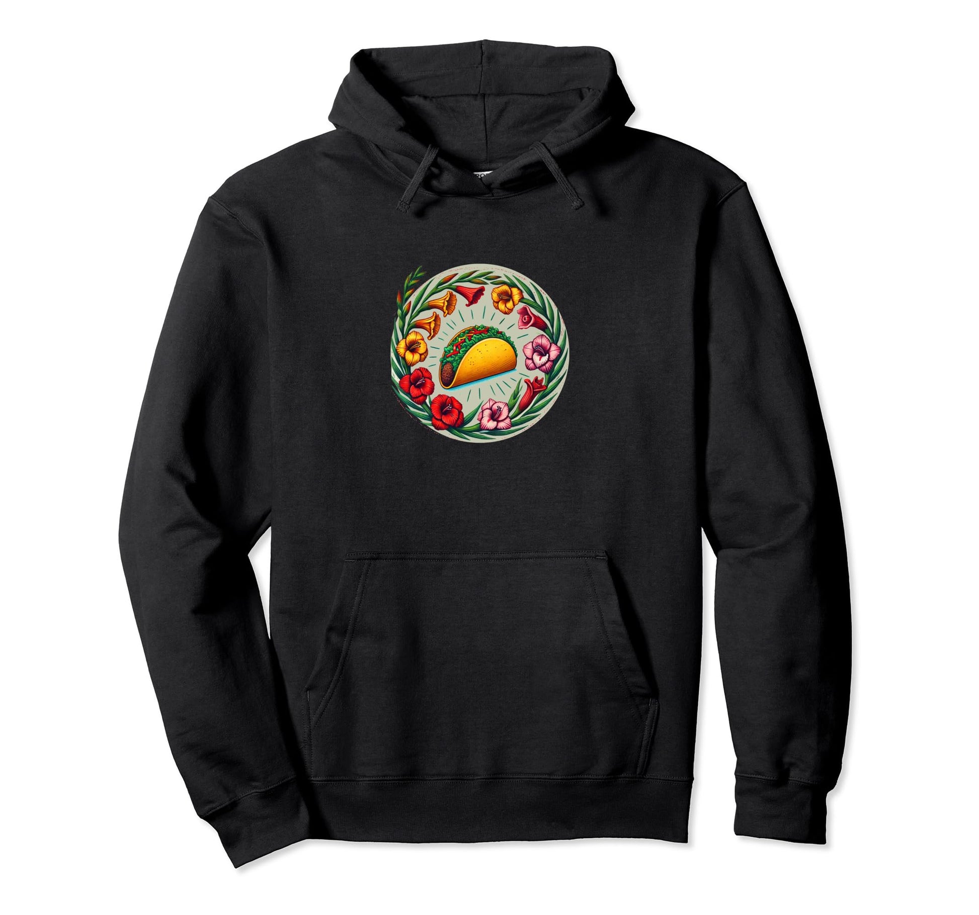 Taco Lovers Illustration Peace Love And Hoodie - Graphic Print Men Women - T-Shirt, Sweatshirt, Hoodie