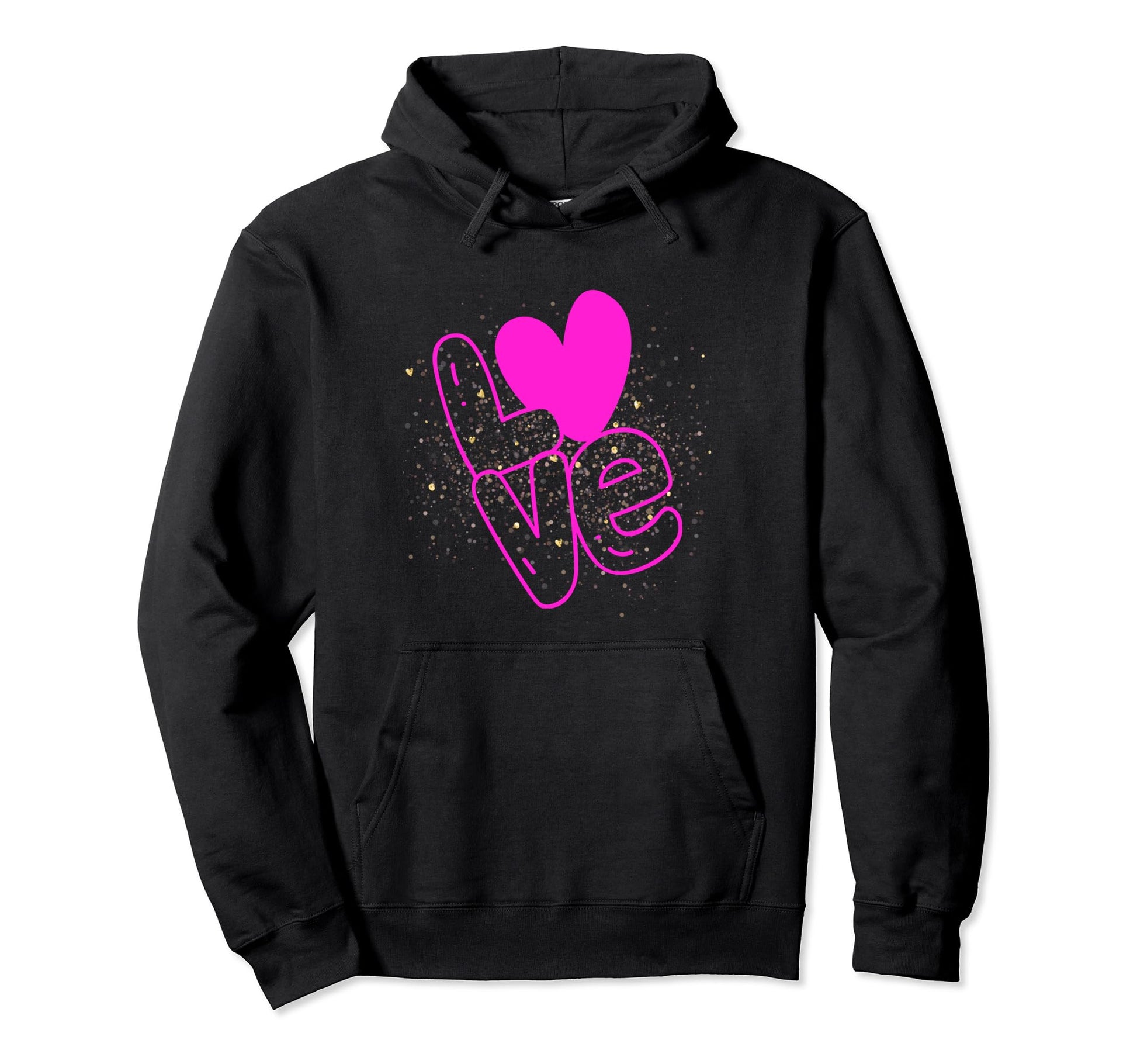 Love And Peace Heart Hoodie - Custom Art Print for Adults - T-Shirt, Sweatshirt, Hoodie