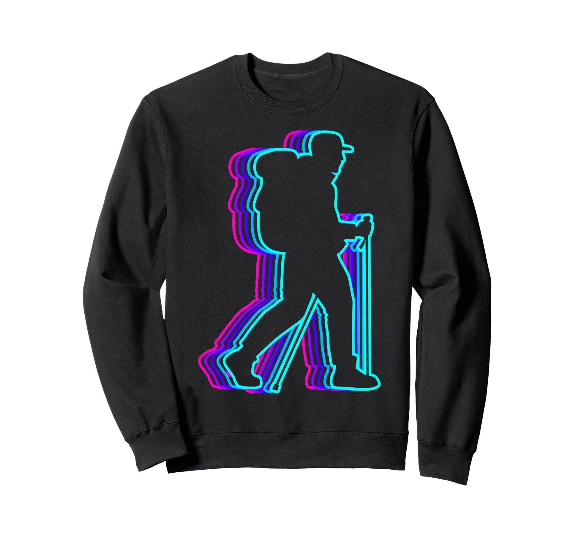 Hiking Outdoor Hiker Vaporwave Sweatshirt - Streetwear Style for Adults - T-Shirt, Sweatshirt, Hoodie